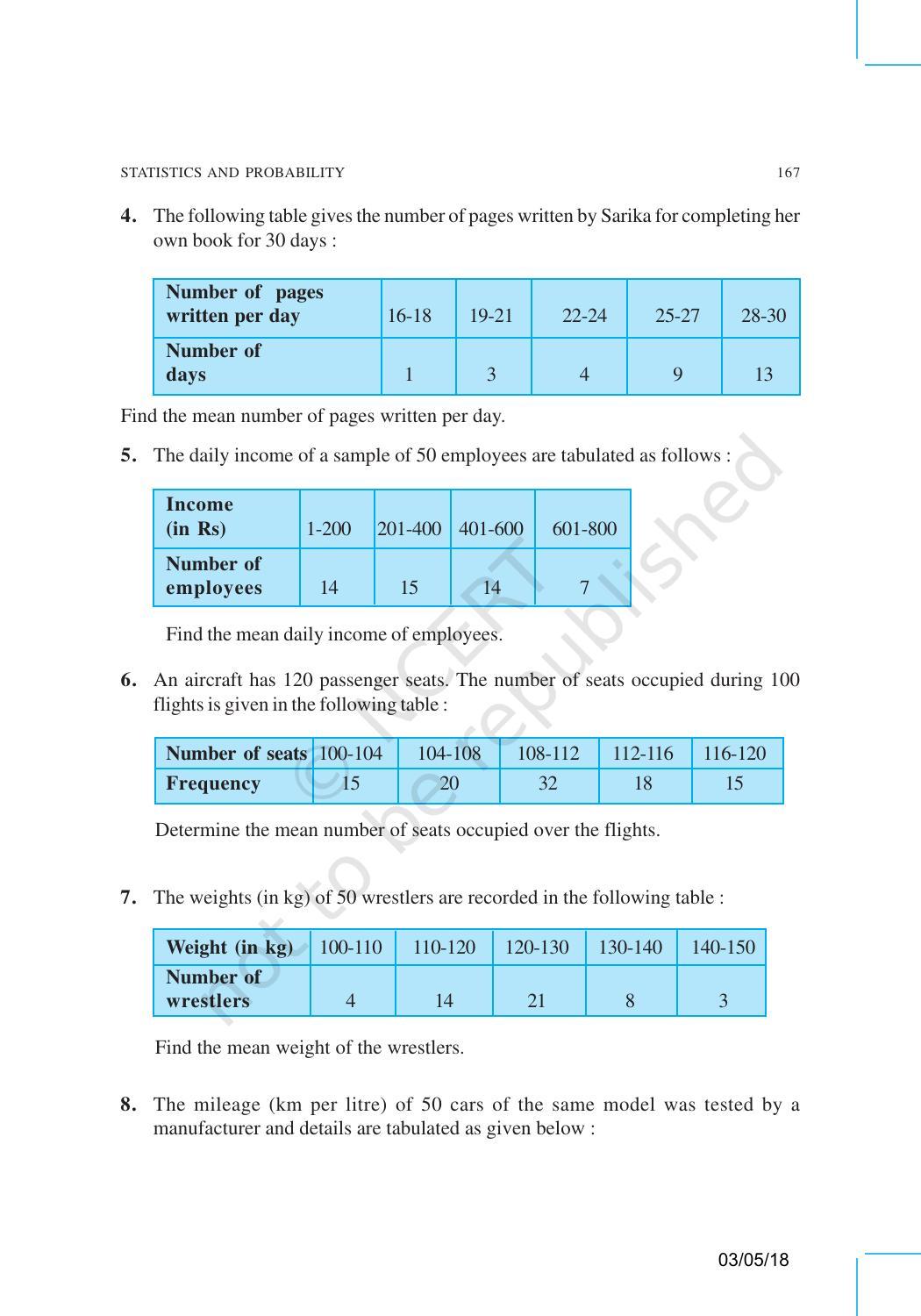 NCERT Exemplar Book for Class 10 Maths: Chapter 13 Statistics and Probability - Page 15