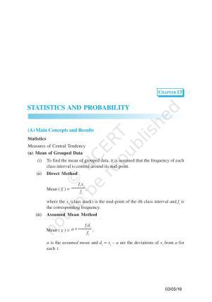 NCERT Exemplar Book for Class 10 Maths: Chapter 13 Statistics and Probability