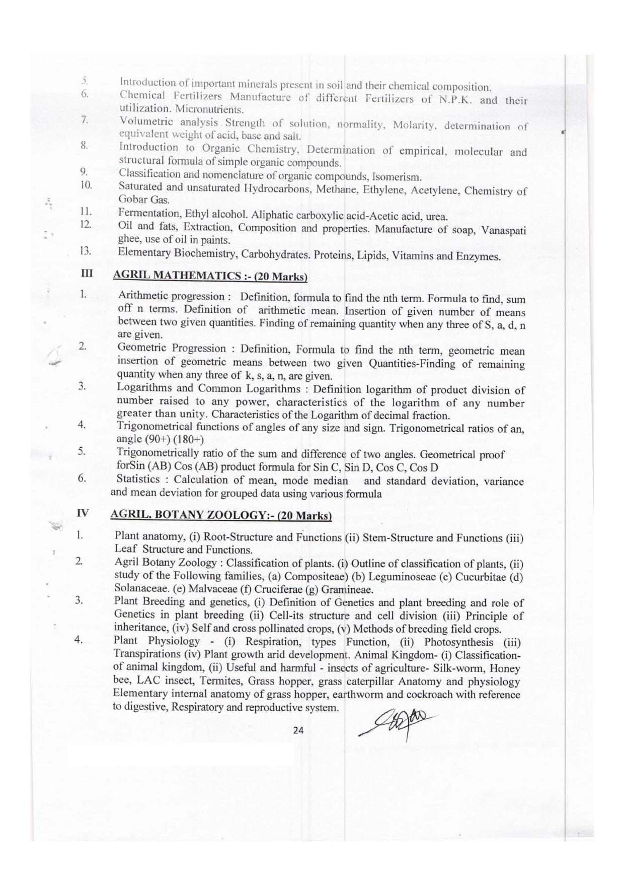 CG PVPT Syllabus for PAT/PVPT Agriculture - Page 3