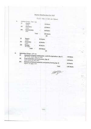 CG PVPT Syllabus for PAT/PVPT Agriculture