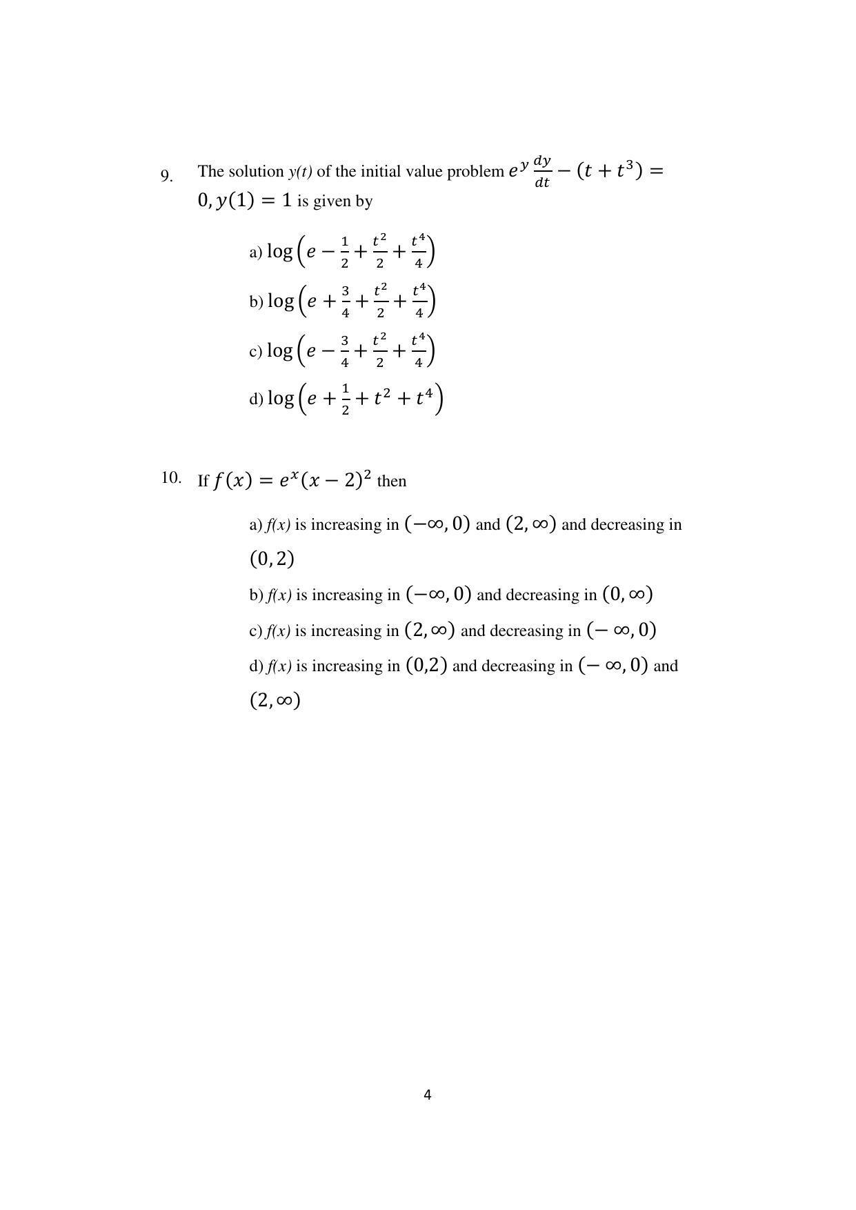 ISI Admission Test JRF in Geology GEA 2021 Sample Paper - Page 4