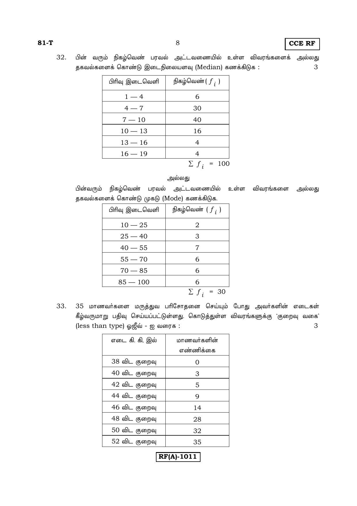 Karnataka SSLC Maths - TAMIL (81T-A Version_t1) March/April 2019 Question Paper - Page 8