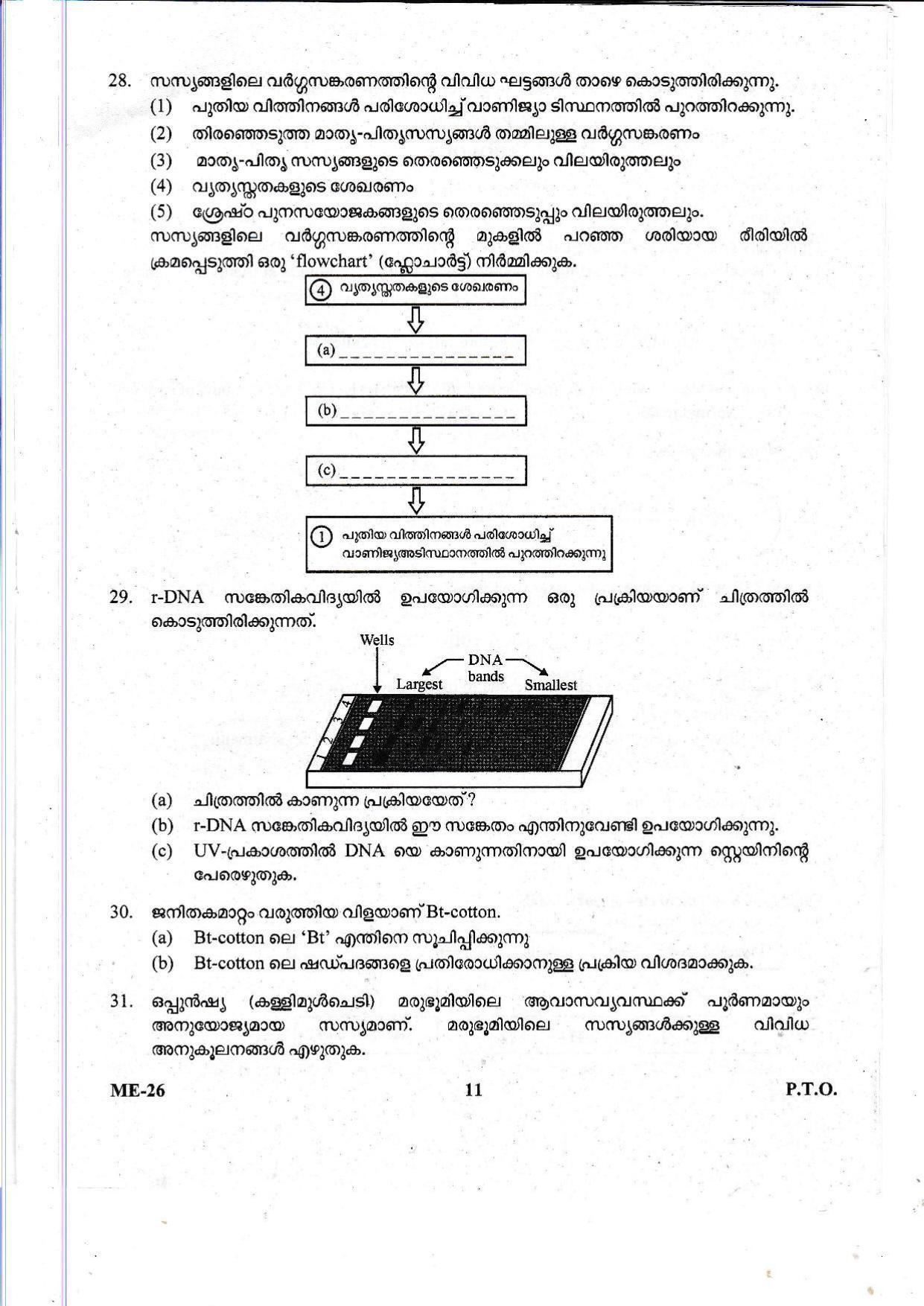 Kerala Plus Two 2021 Biology Model Question Paper - Page 11