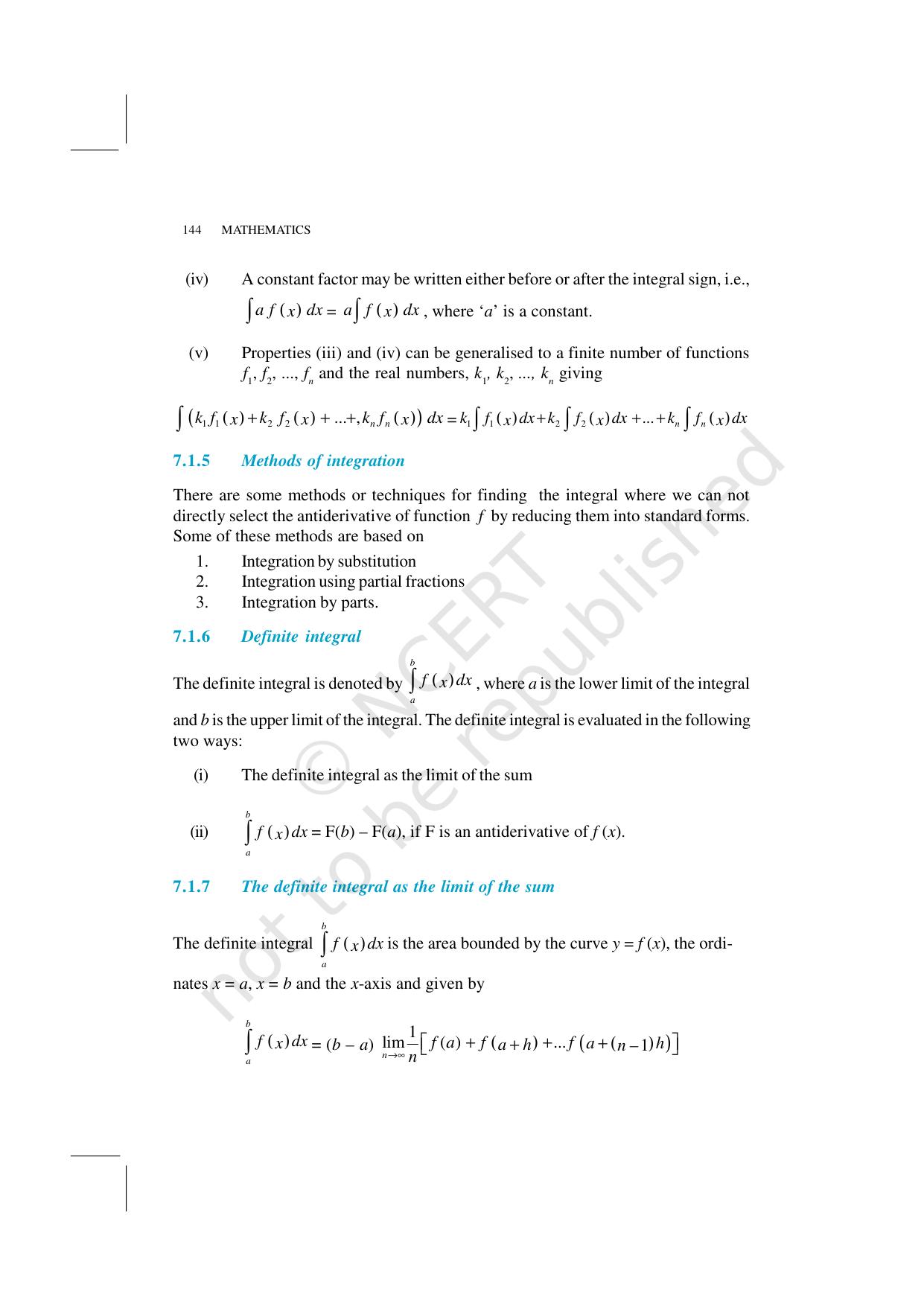 NCERT Exemplar Class 12: Mathematics Unit 7 (Integrals) - Page 2