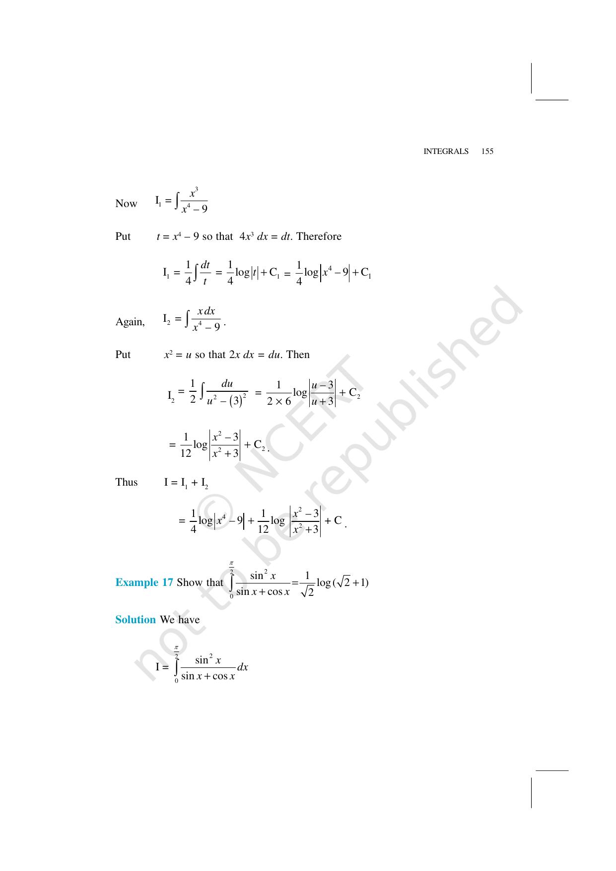 NCERT Exemplar Class 12: Mathematics Unit 7 (Integrals) - Page 13