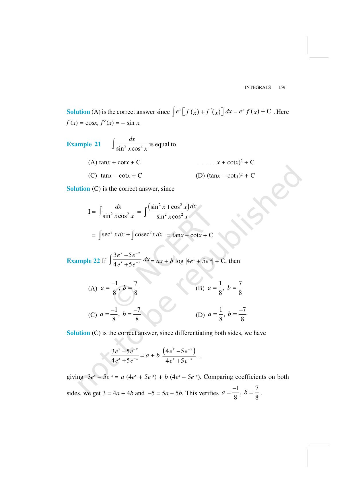 NCERT Exemplar Class 12: Mathematics Unit 7 (Integrals) - Page 17