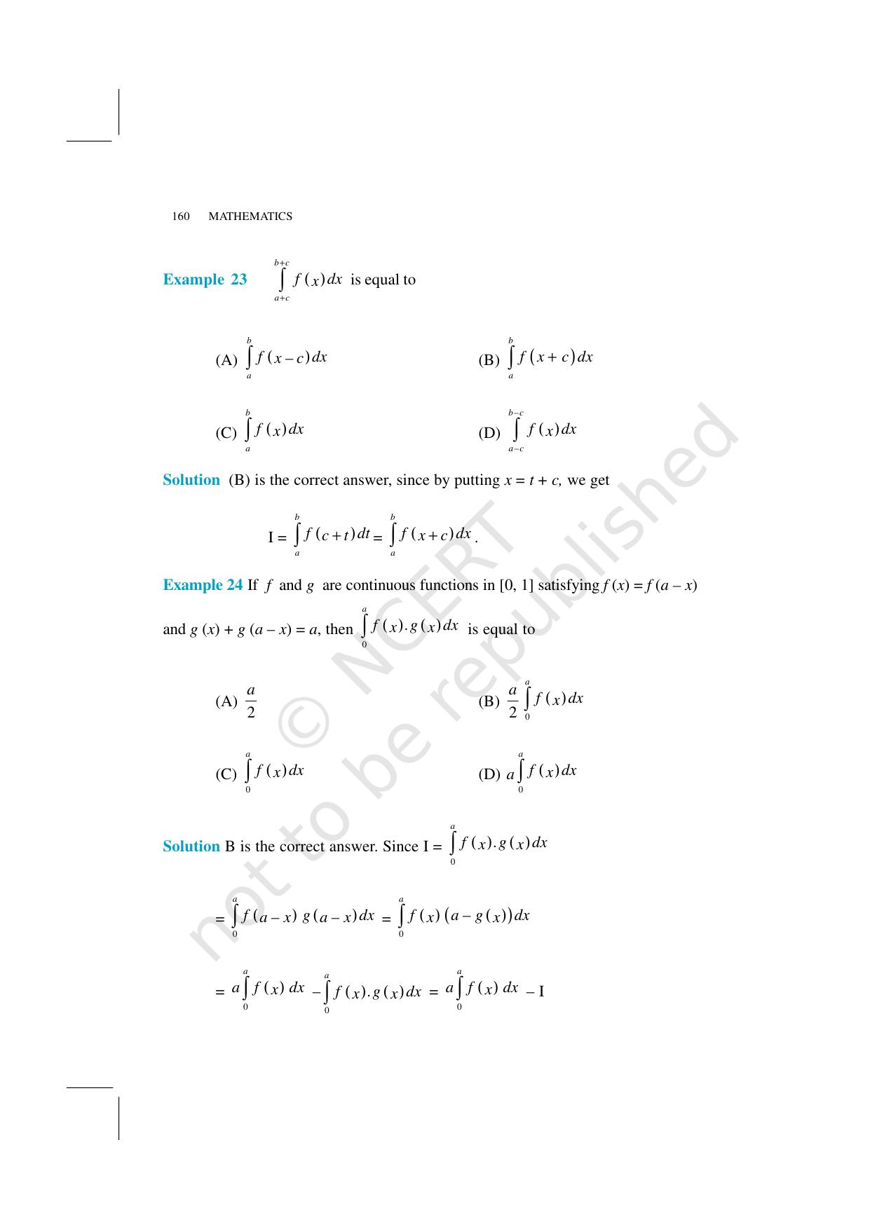 NCERT Exemplar Class 12: Mathematics Unit 7 (Integrals) - Page 18