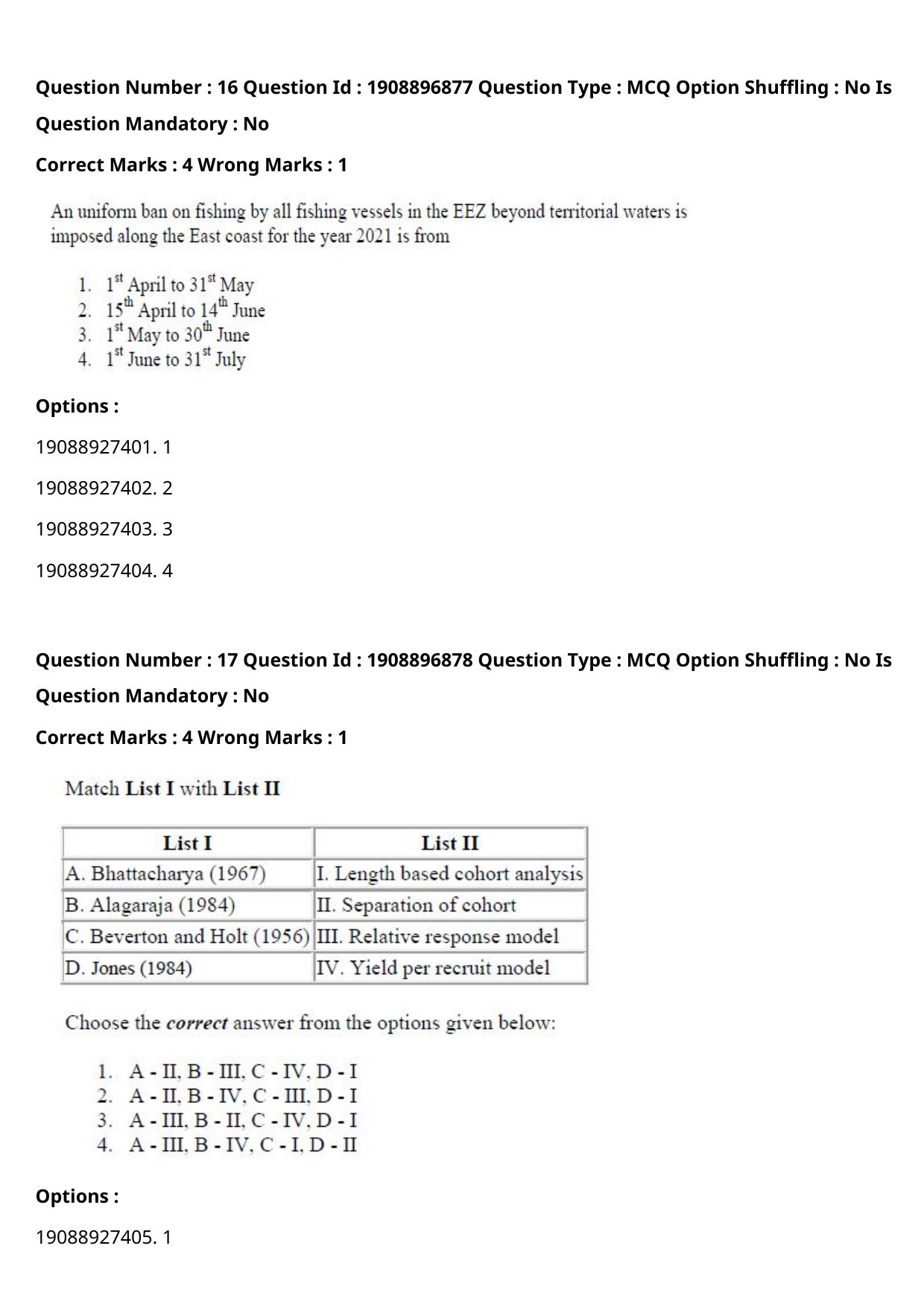 ICAR AIEEA PG 2021 FISHERIES SCIENCES Question Paper - Page 10