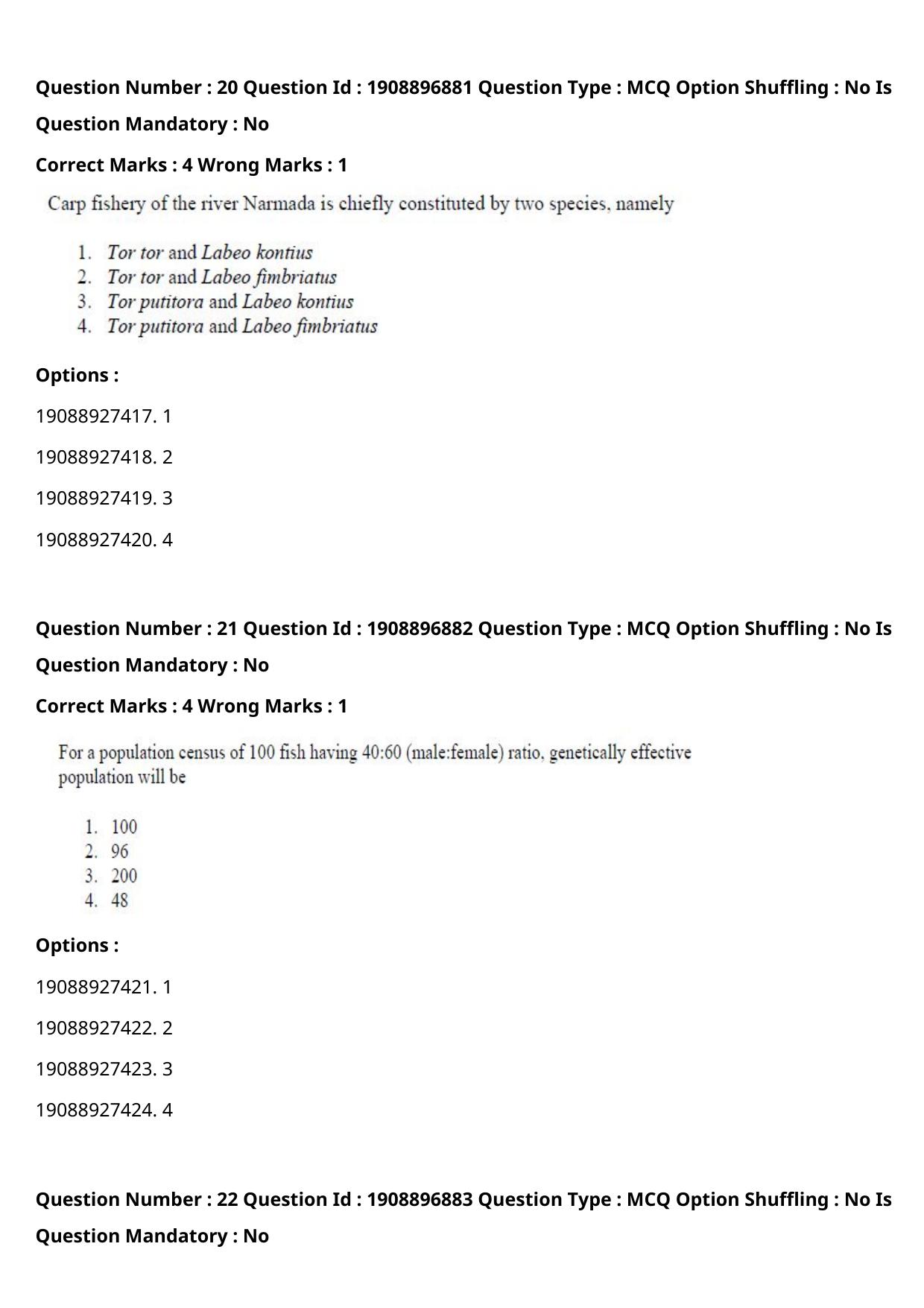 ICAR AIEEA PG 2021 FISHERIES SCIENCES Question Paper - Page 12