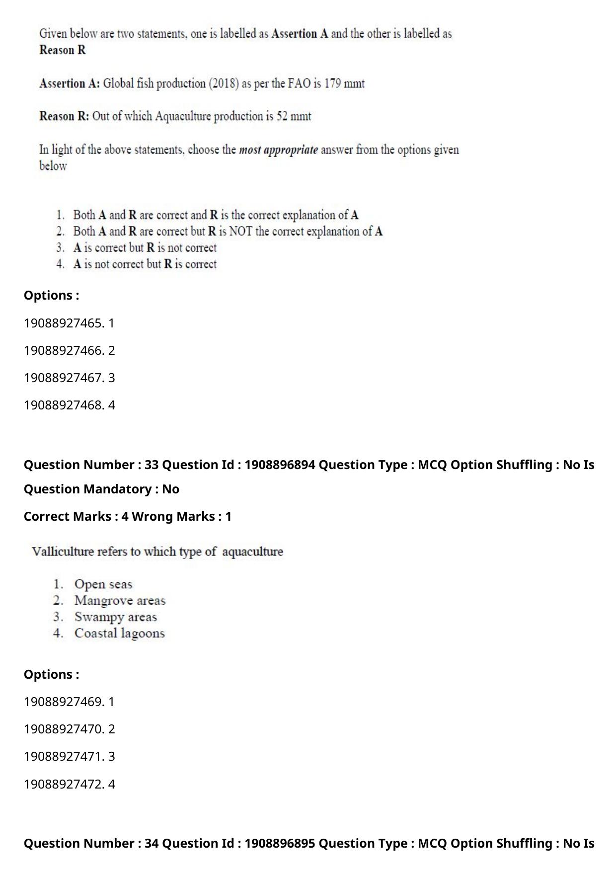 ICAR AIEEA PG 2021 FISHERIES SCIENCES Question Paper - Page 18
