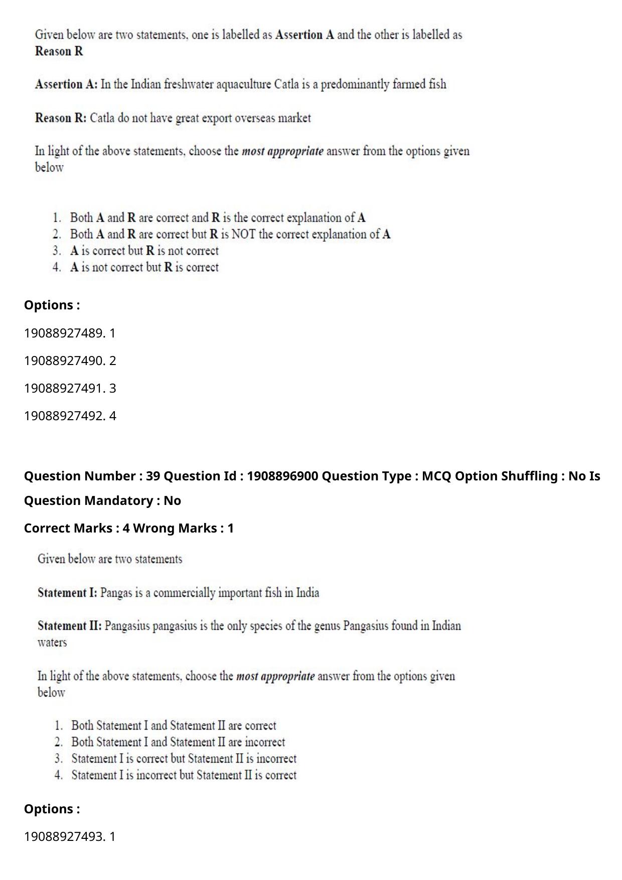 ICAR AIEEA PG 2021 FISHERIES SCIENCES Question Paper - Page 21