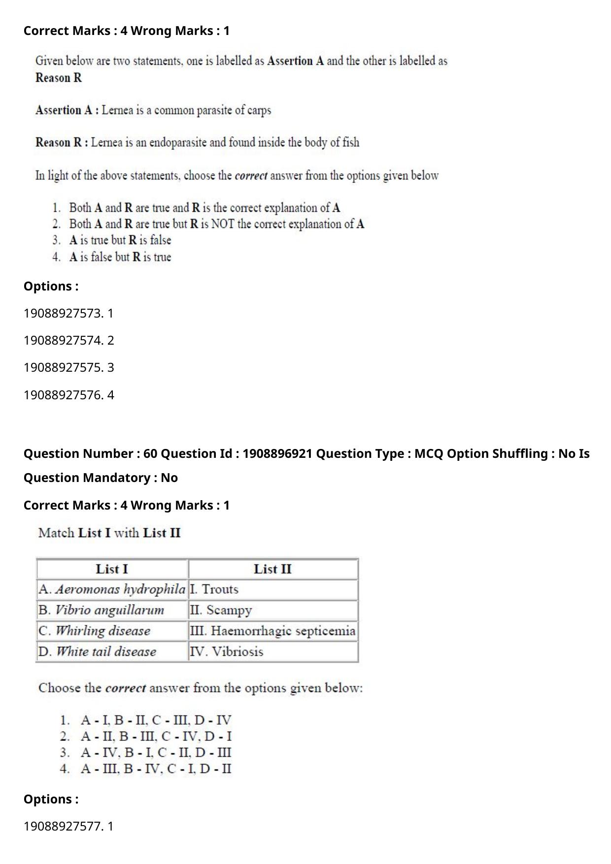 ICAR AIEEA PG 2021 FISHERIES SCIENCES Question Paper - Page 32