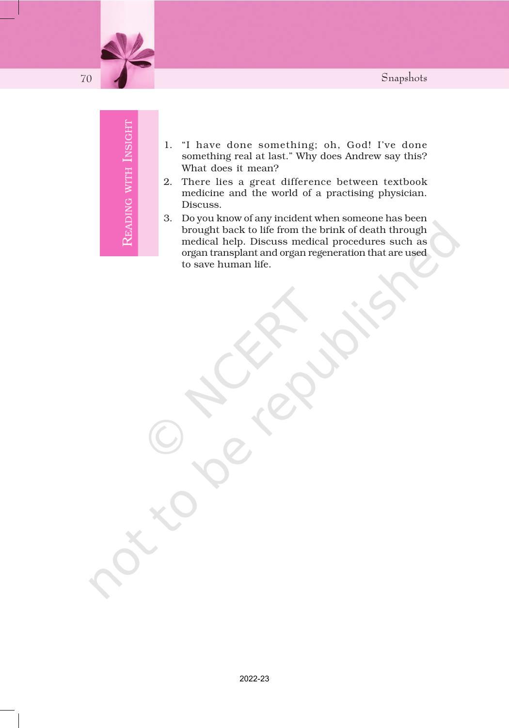 NCERT Book for Class 11 English Snapshots Chapter 7 Birth - Page 6