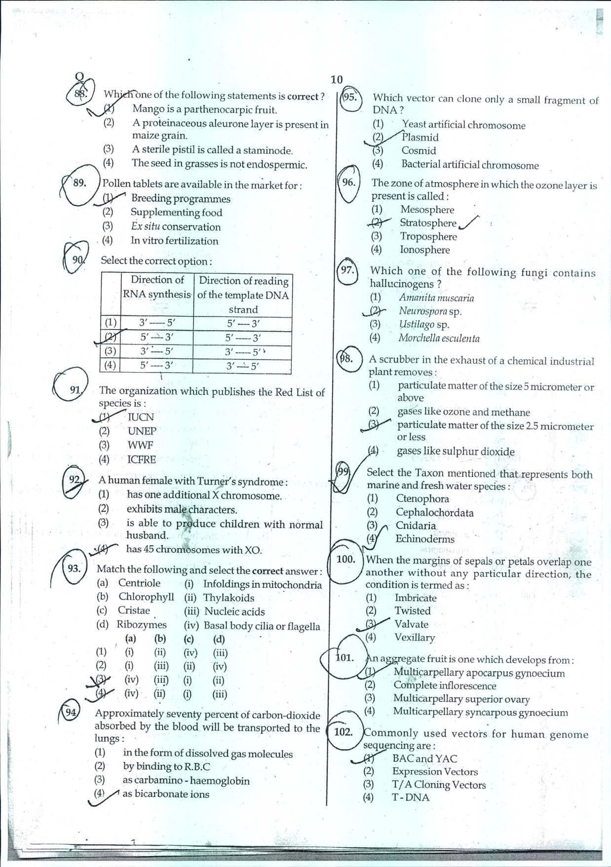 NEET Code Q 2014 Question Paper - Page 10