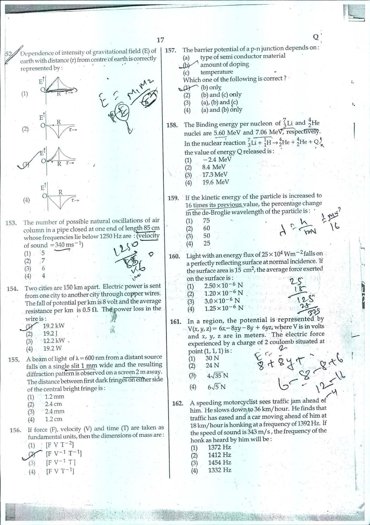 NEET Code Q 2014 Question Paper - Page 17