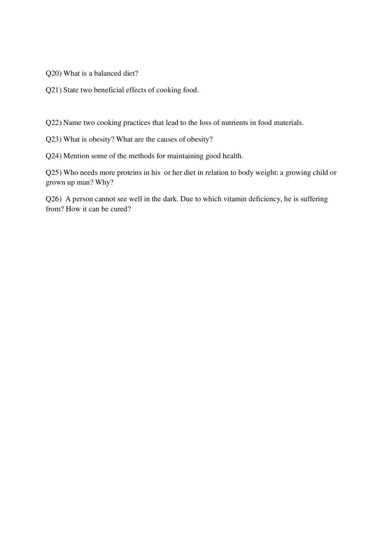 CBSE Worksheets for Class 6 Science Food Where Does it Come From Assignment 2 - Page 5