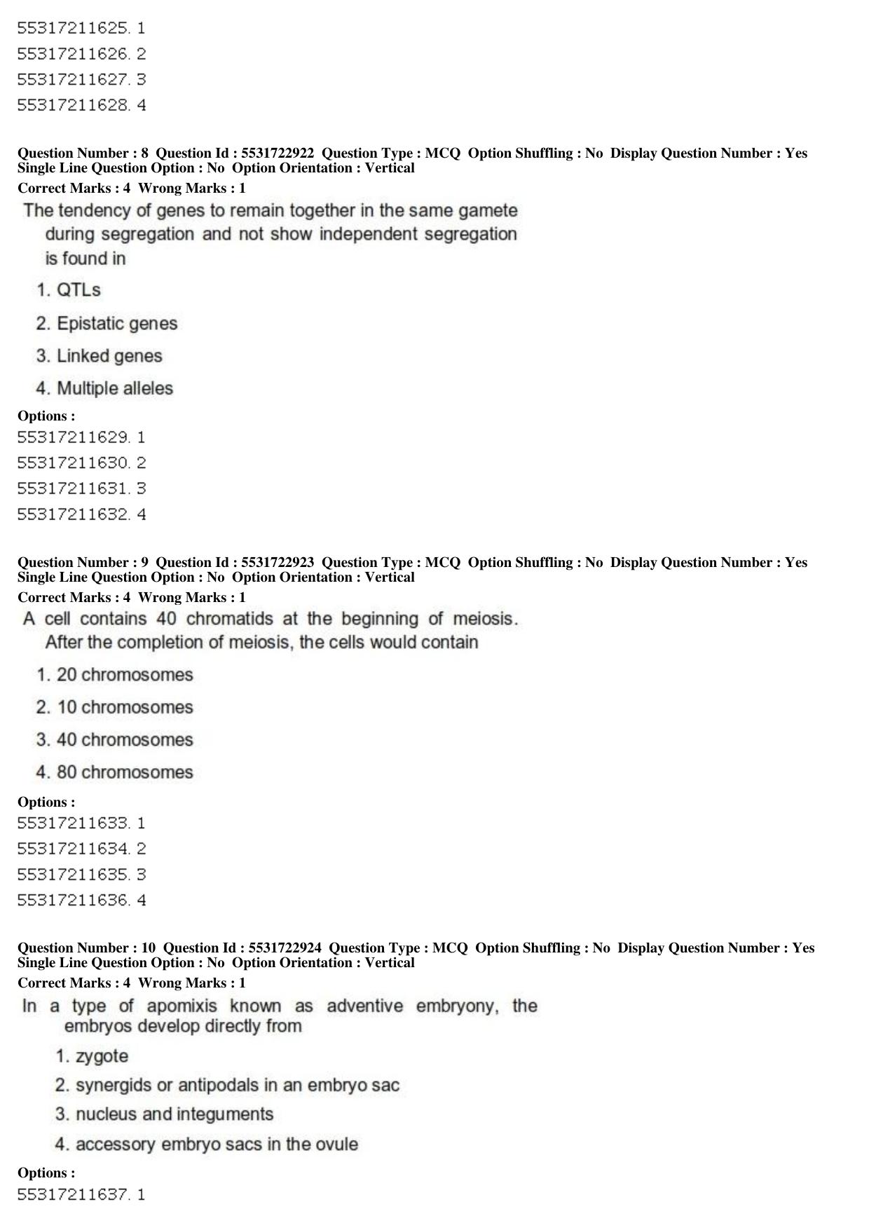 ICAR AIEEA PG 2019 PLANT SCIENCES Question Paper - Page 4