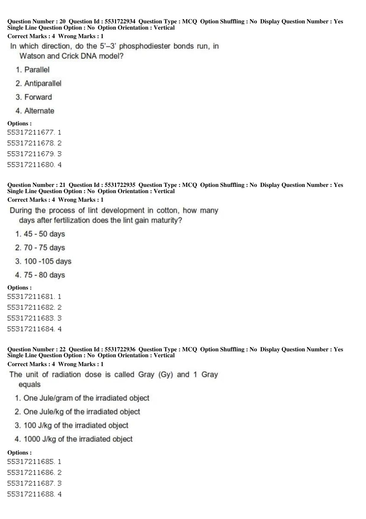 ICAR AIEEA PG 2019 PLANT SCIENCES Question Paper - Page 8