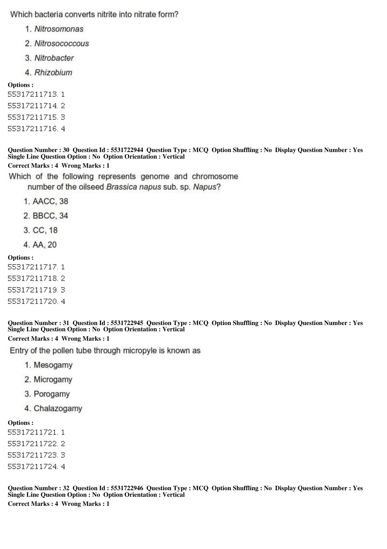ICAR AIEEA PG 2019 PLANT SCIENCES Question Paper - Page 11