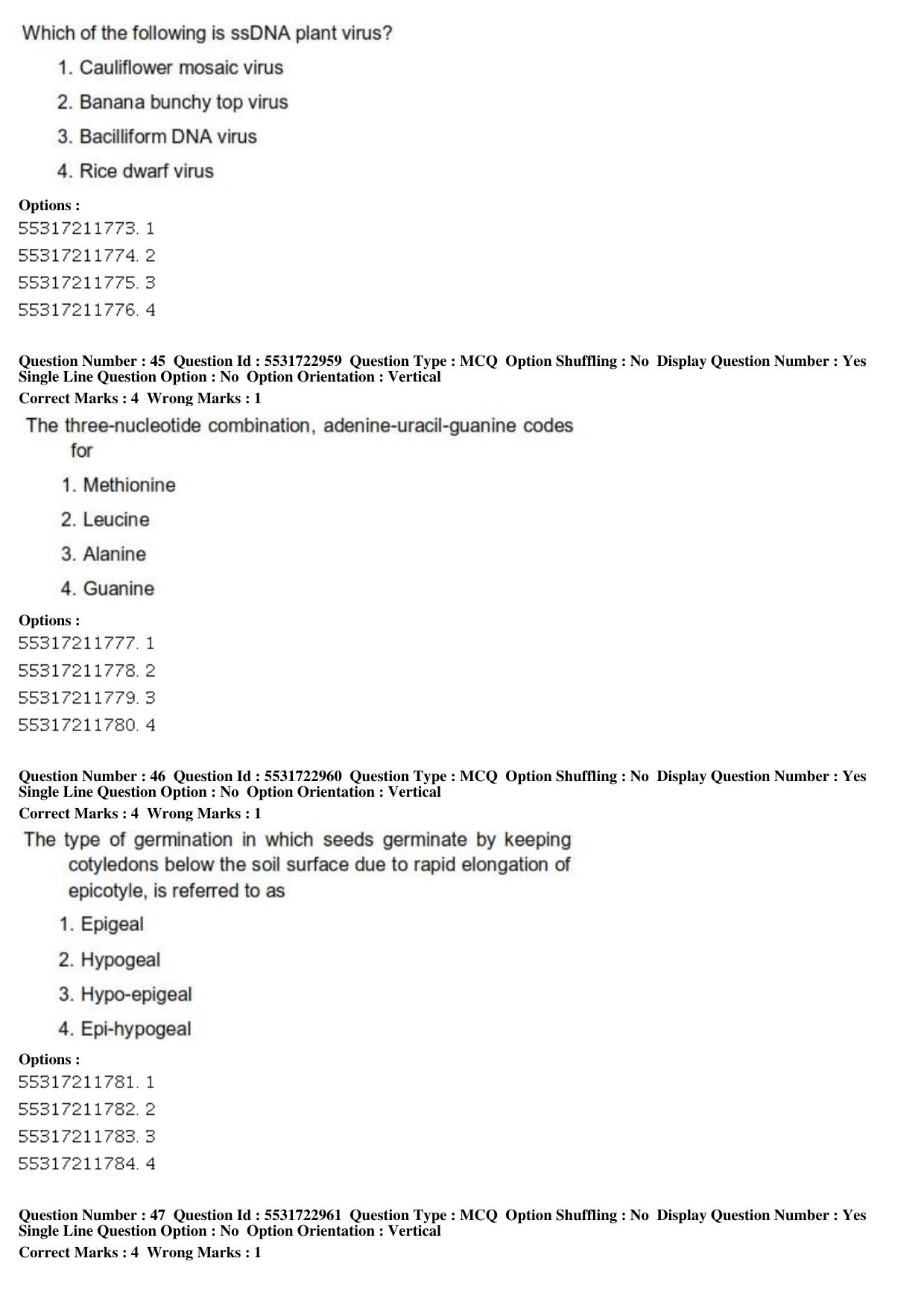 ICAR AIEEA PG 2019 PLANT SCIENCES Question Paper - Page 16