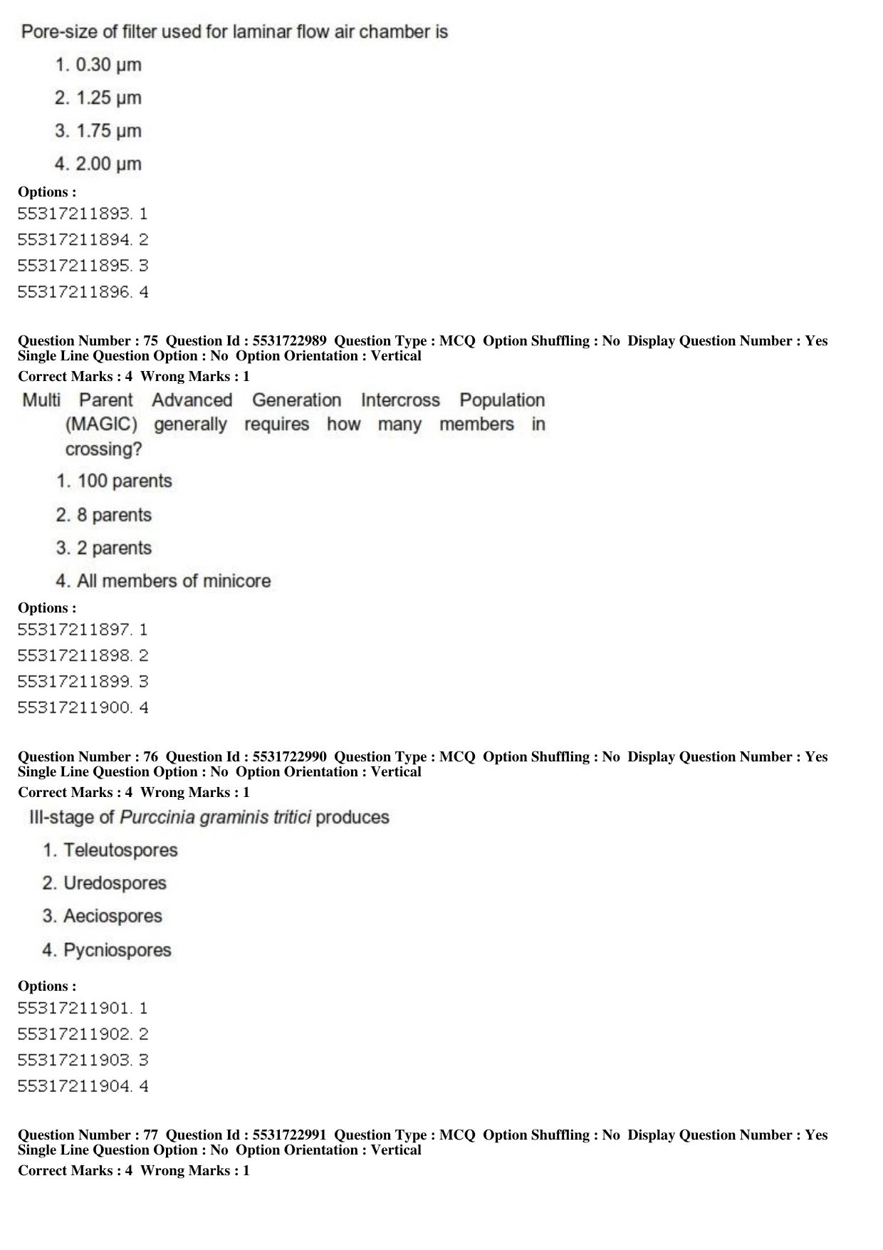 ICAR AIEEA PG 2019 PLANT SCIENCES Question Paper - Page 26