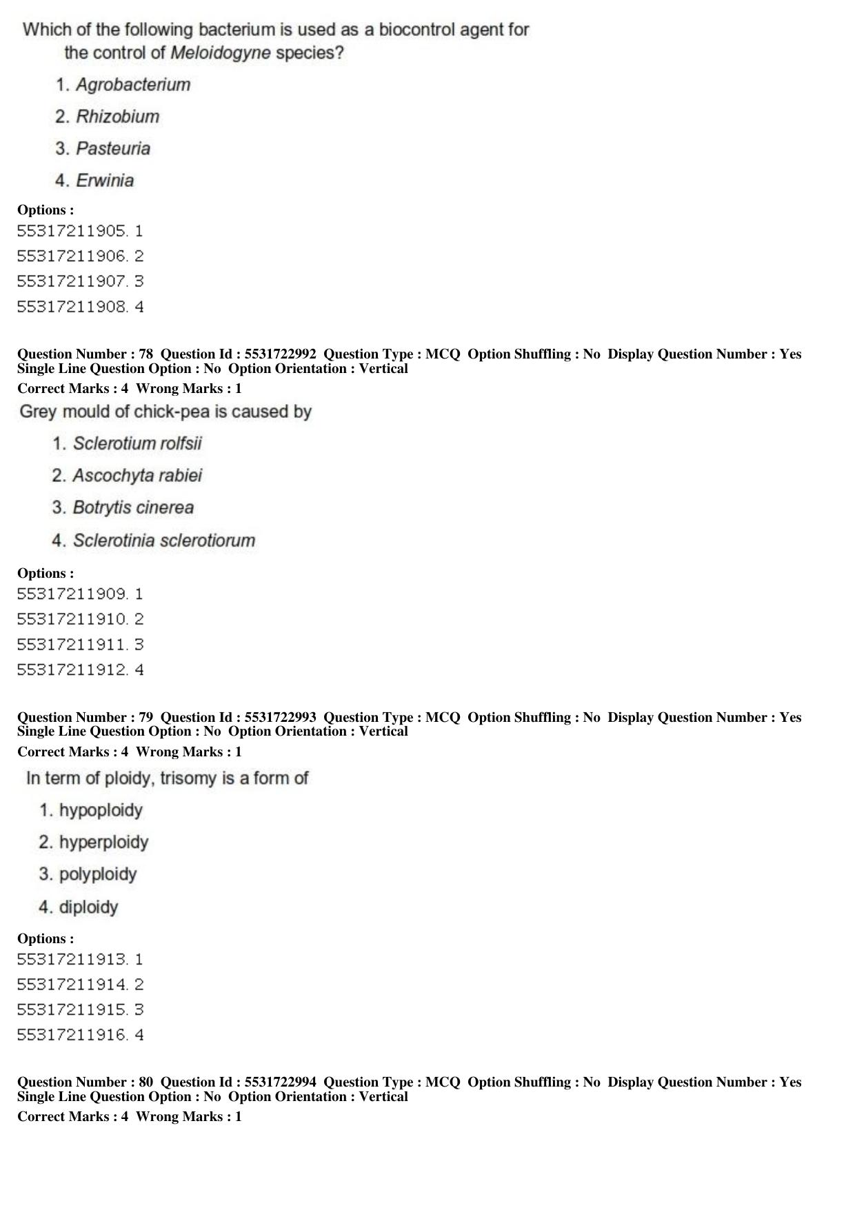 ICAR AIEEA PG 2019 PLANT SCIENCES Question Paper - Page 27