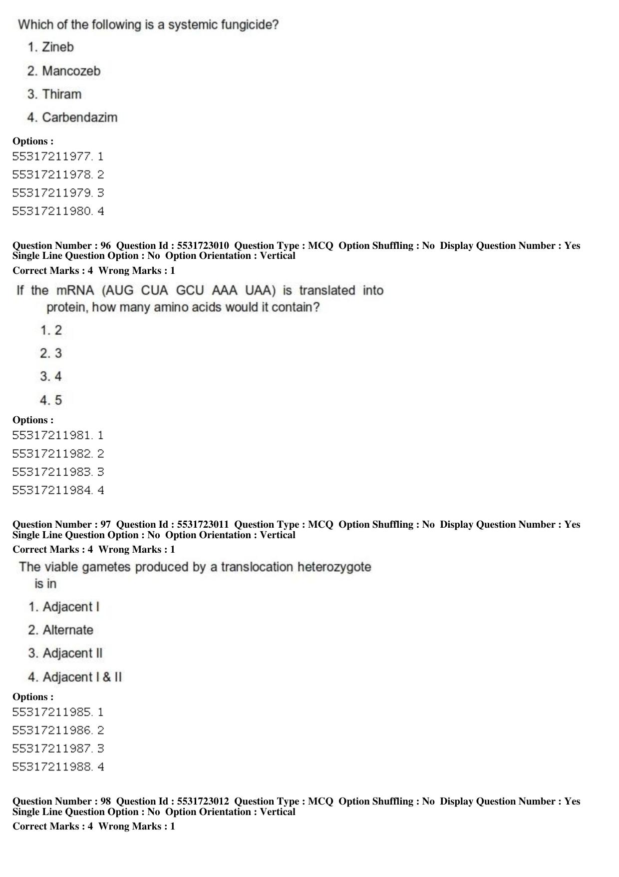 ICAR AIEEA PG 2019 PLANT SCIENCES Question Paper - Page 33