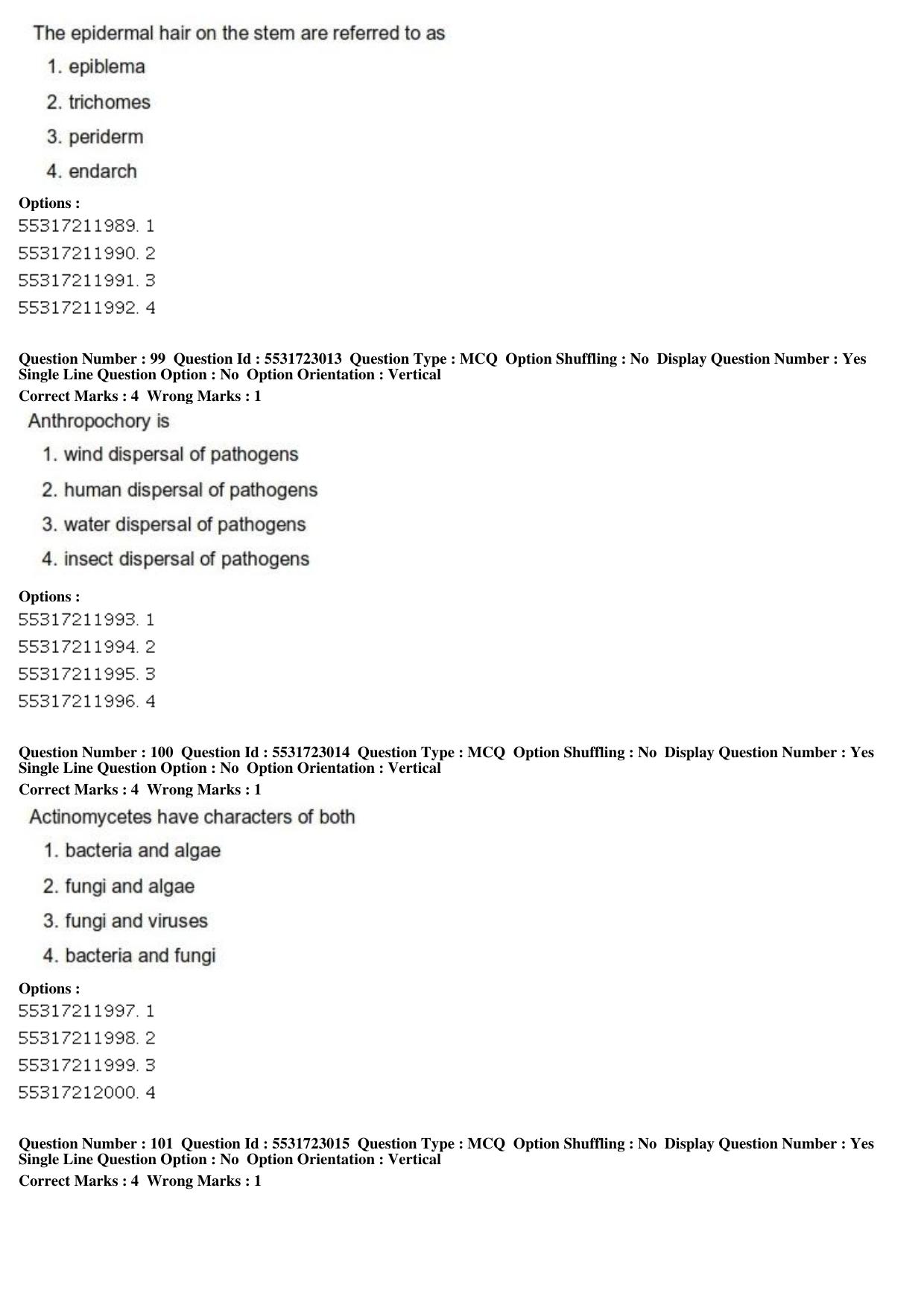 ICAR AIEEA PG 2019 PLANT SCIENCES Question Paper - Page 34
