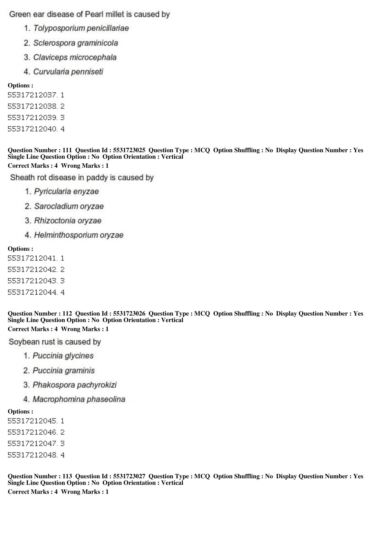 ICAR AIEEA PG 2019 PLANT SCIENCES Question Paper - Page 38