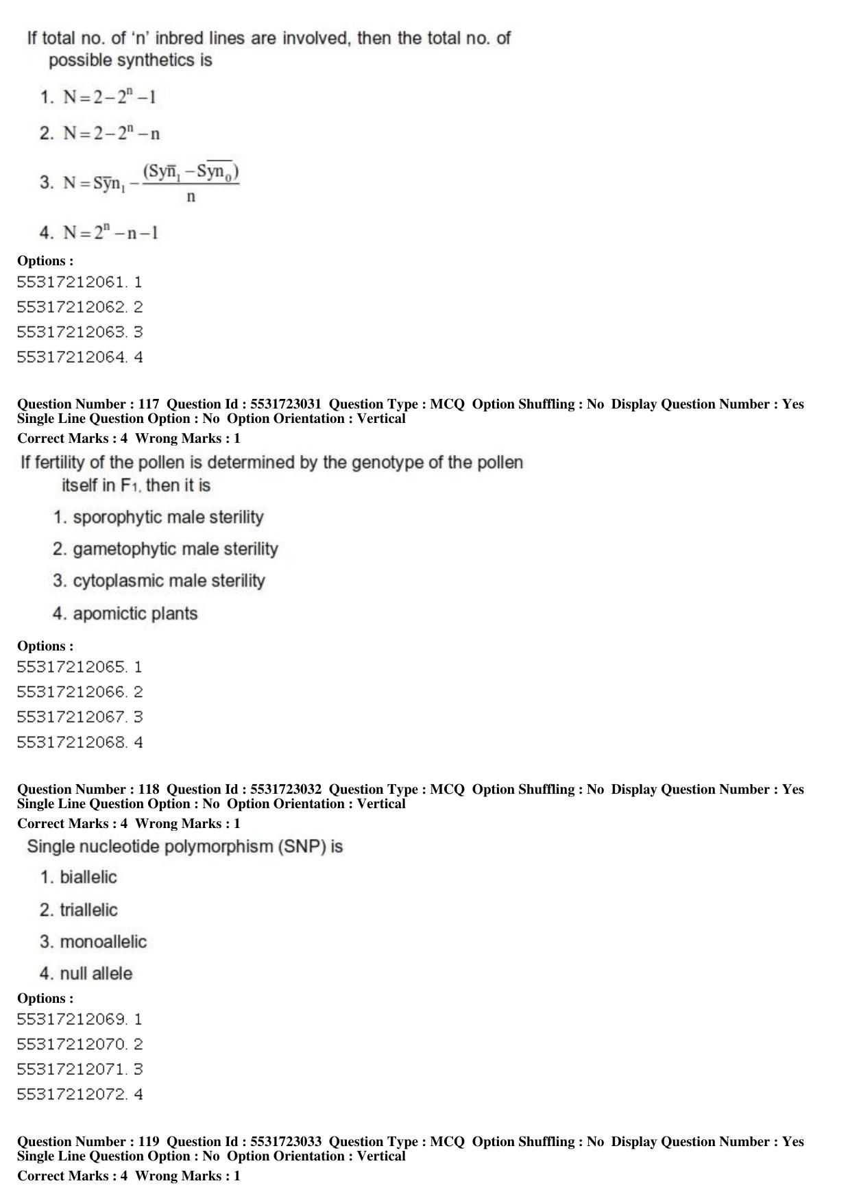 ICAR AIEEA PG 2019 PLANT SCIENCES Question Paper - Page 40