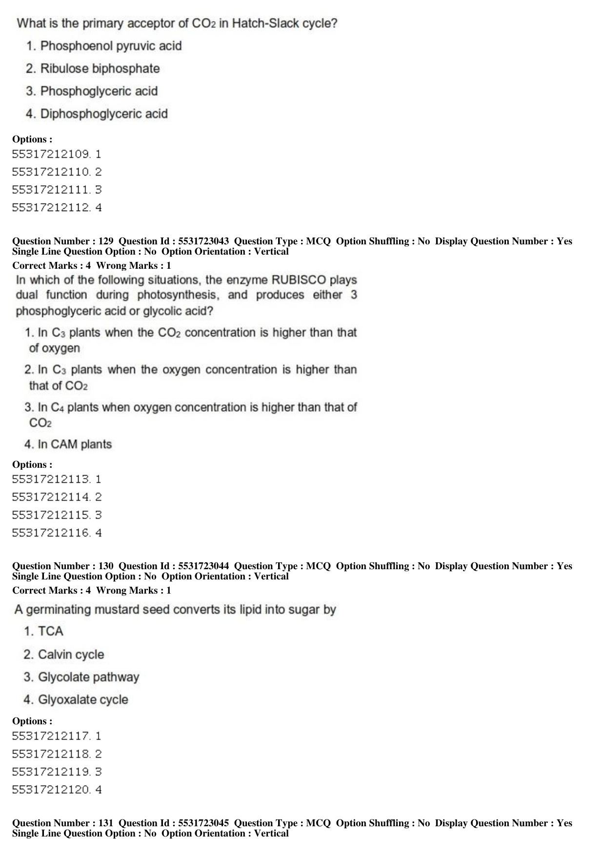 ICAR AIEEA PG 2019 PLANT SCIENCES Question Paper - Page 44