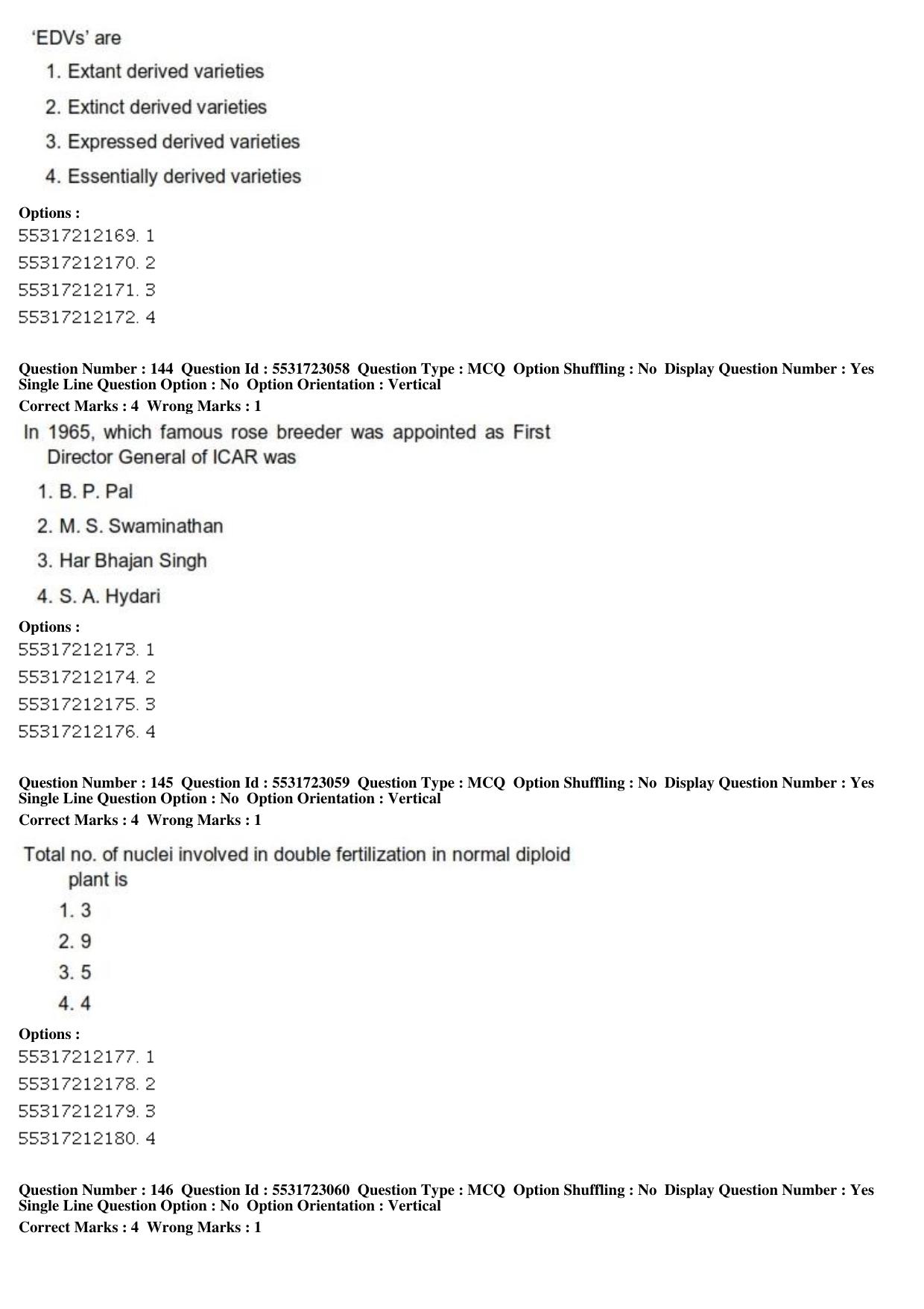 ICAR AIEEA PG 2019 PLANT SCIENCES Question Paper - Page 49