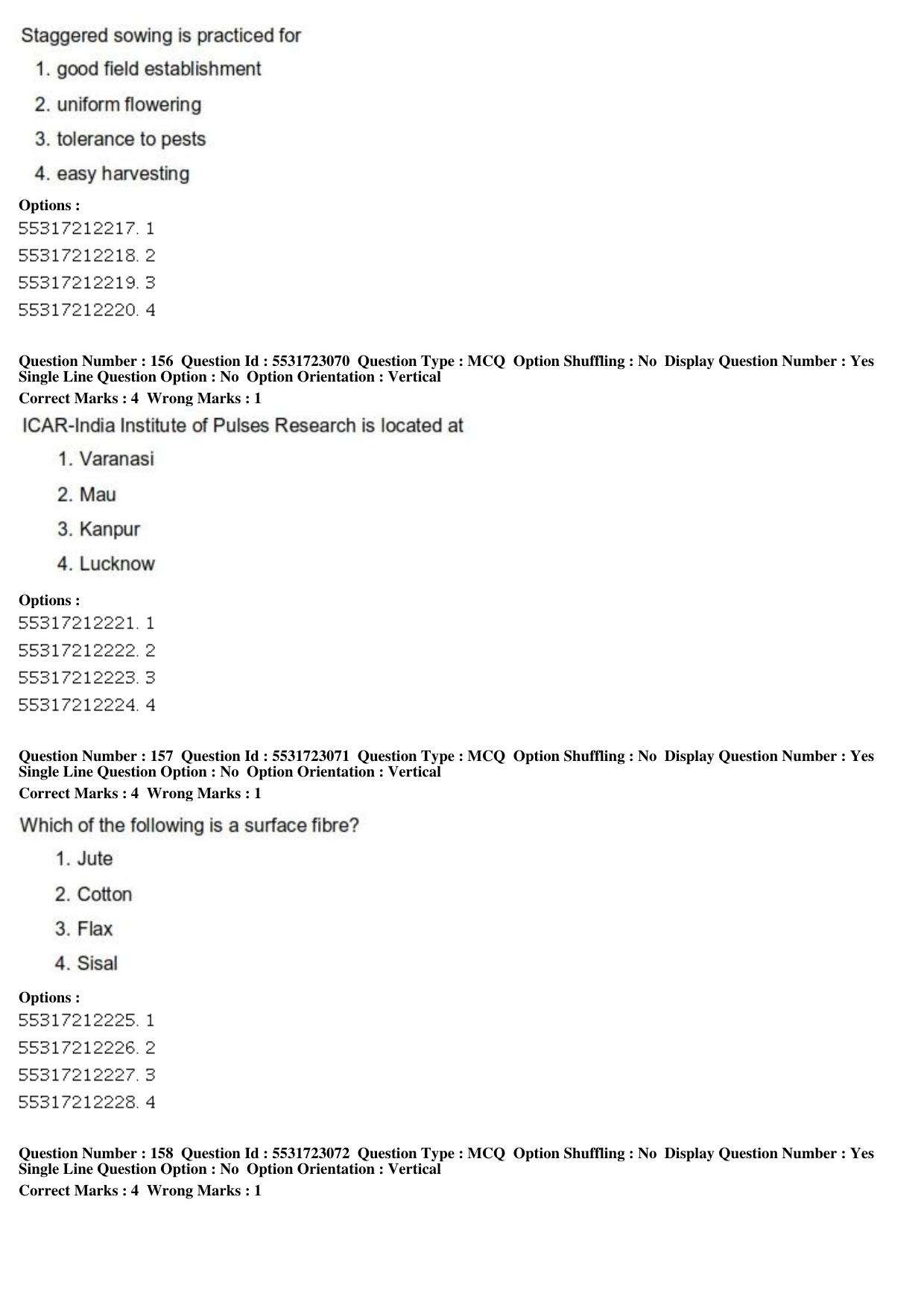ICAR AIEEA PG 2019 PLANT SCIENCES Question Paper - Page 53