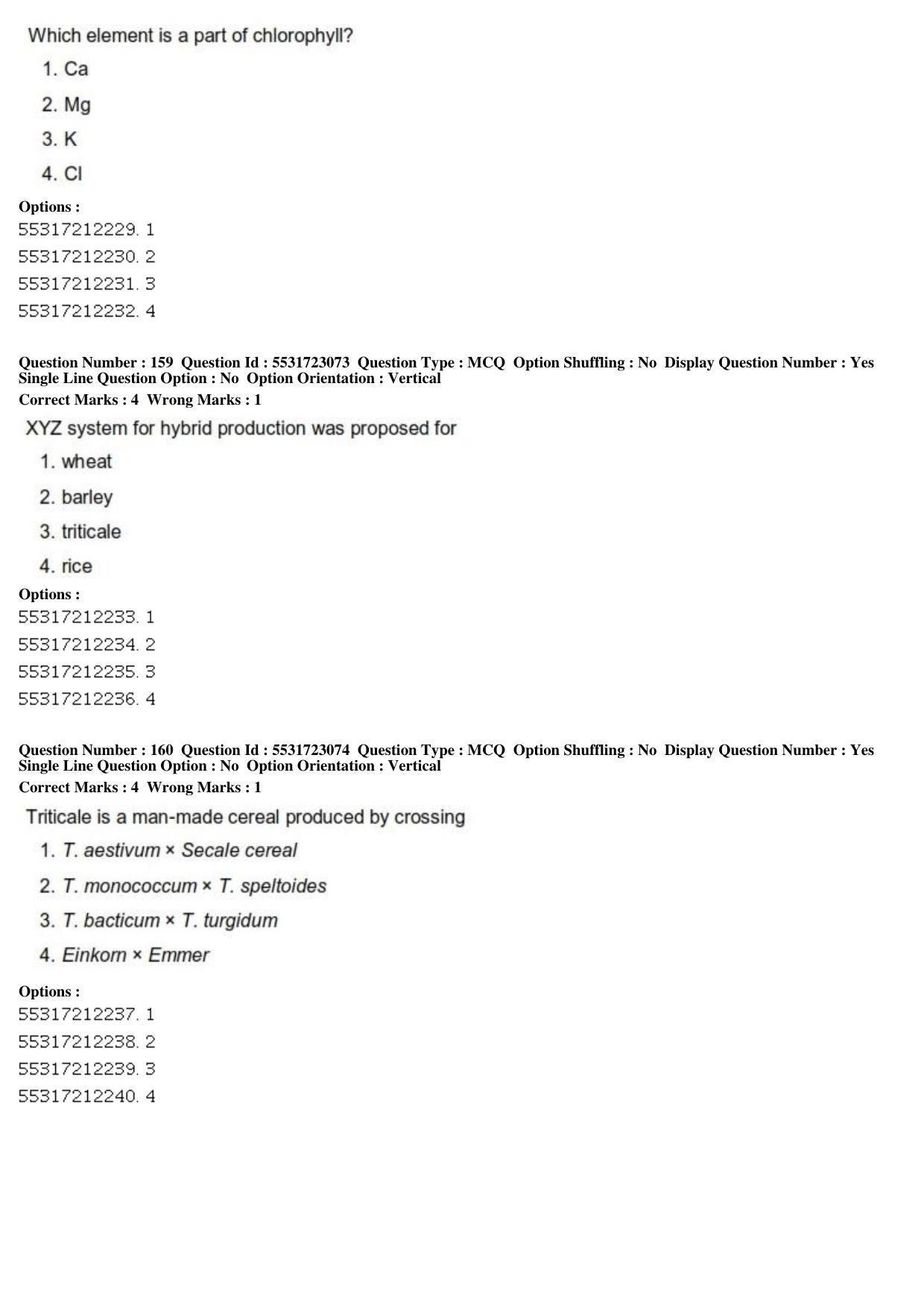 ICAR AIEEA PG 2019 PLANT SCIENCES Question Paper - Page 54