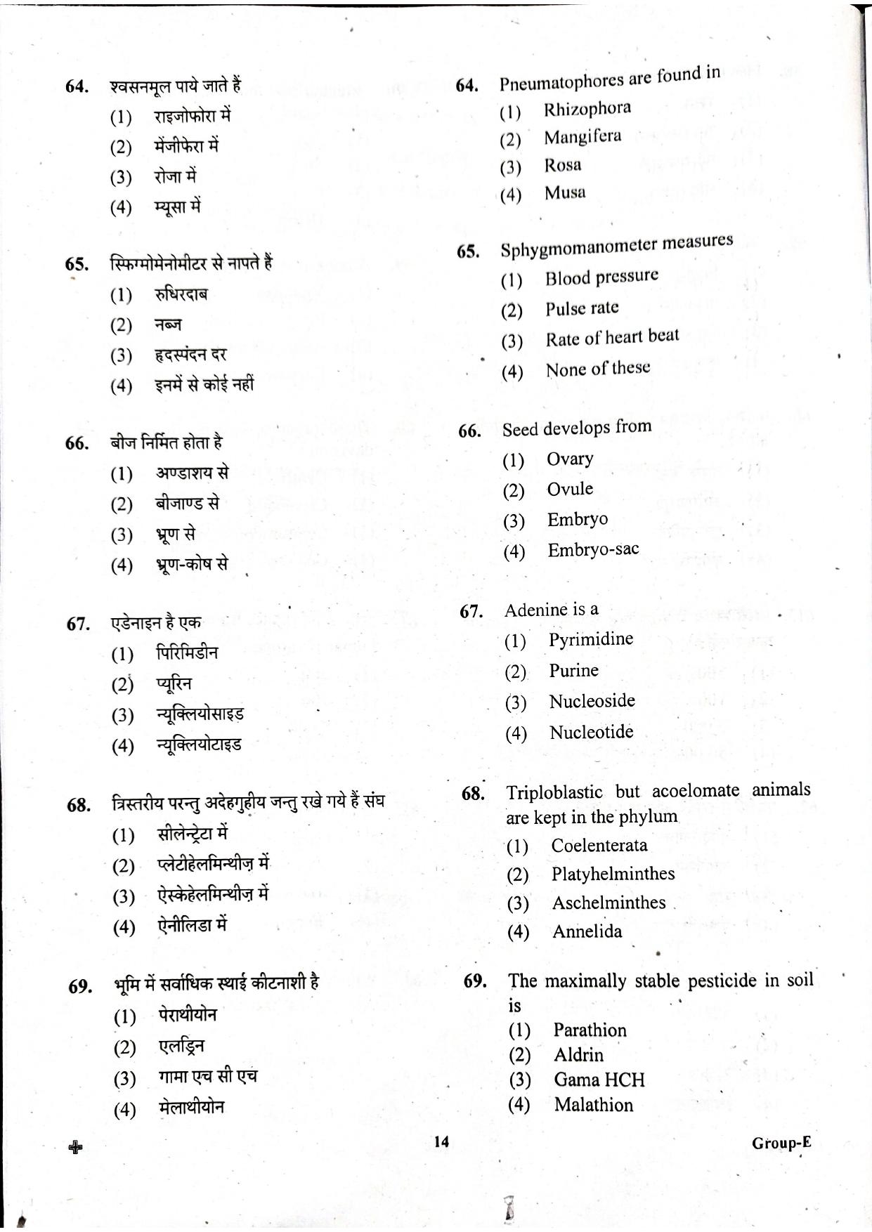 JEECUP GROUP E  Sample Papers - Page 14