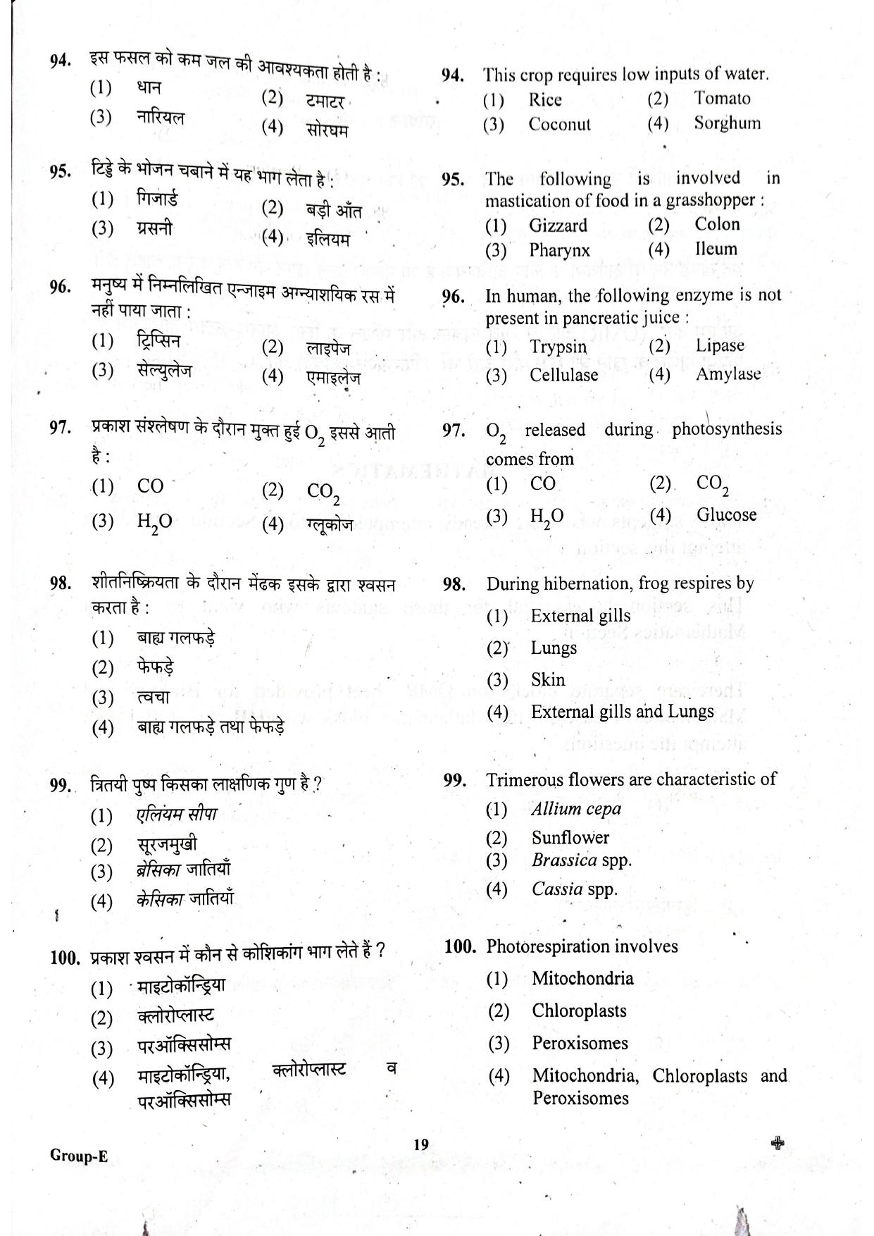 JEECUP GROUP E  Sample Papers - Page 19