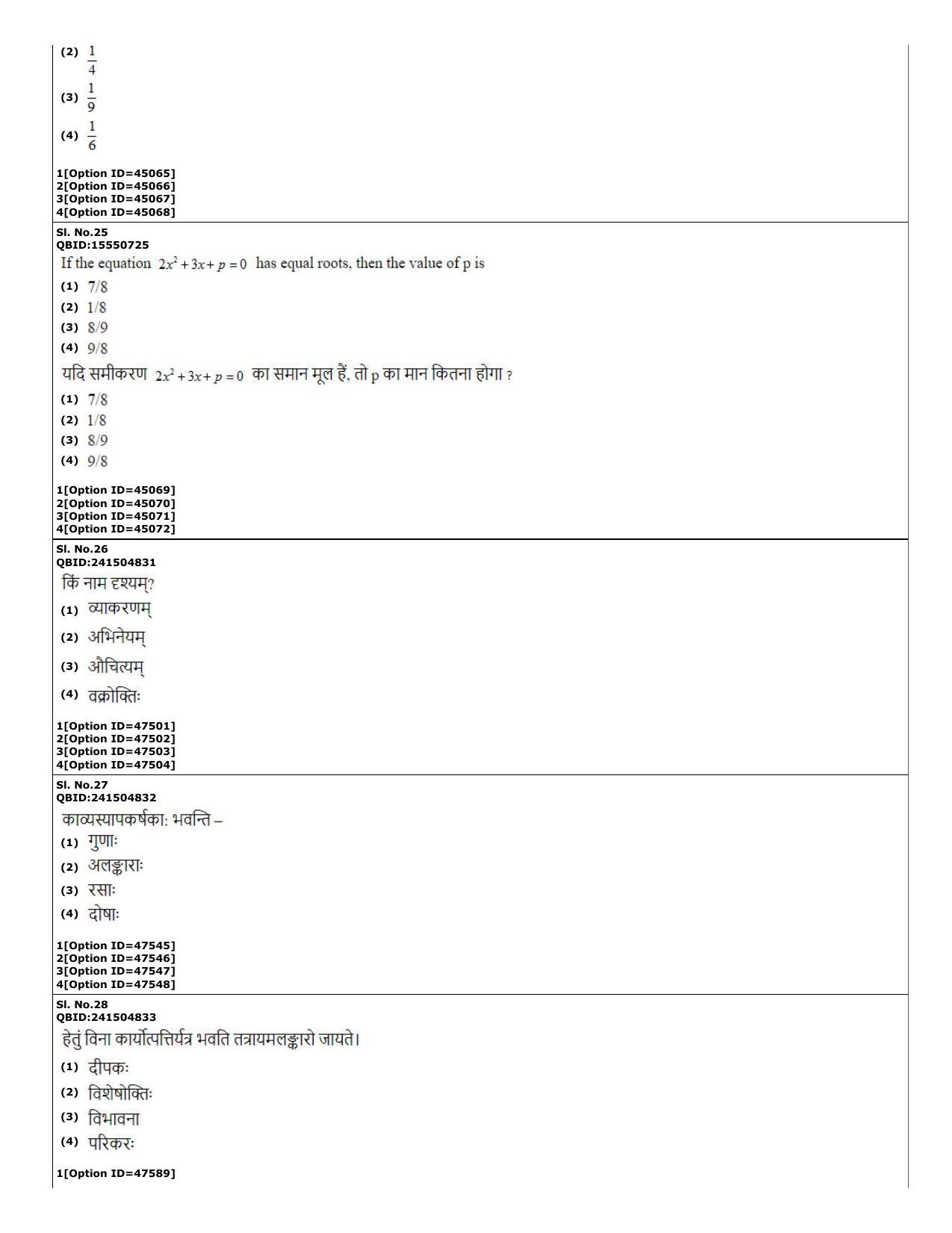 CUET (PG) 2022: PGQP-78 Sahitya (11-09-2022) Question Paper - Page 11