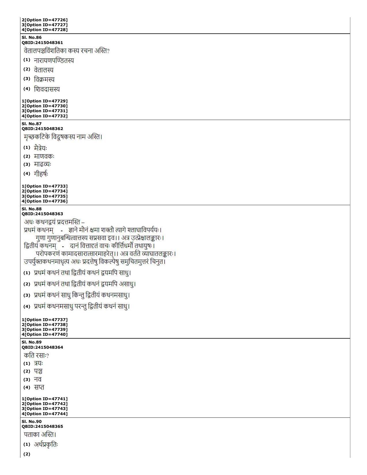 CUET (PG) 2022: PGQP-78 Sahitya (11-09-2022) Question Paper - Page 24
