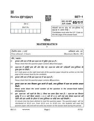 CBSE Class 12 65-1-1 MATHEMATICS 2023 Question Paper
