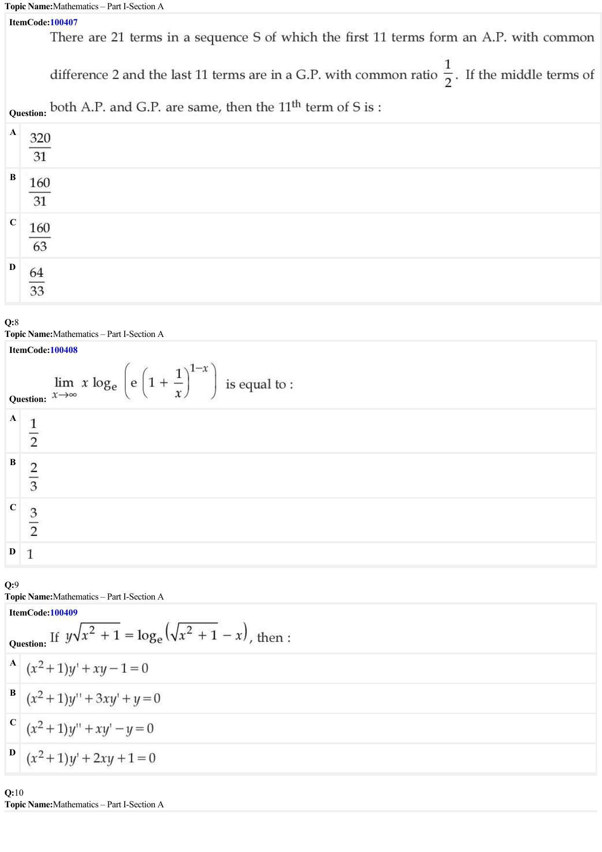 JEE Mains 2022: B Arch & B Planning English (Shift 1) 23-06-2022 Question Paper - Page 3