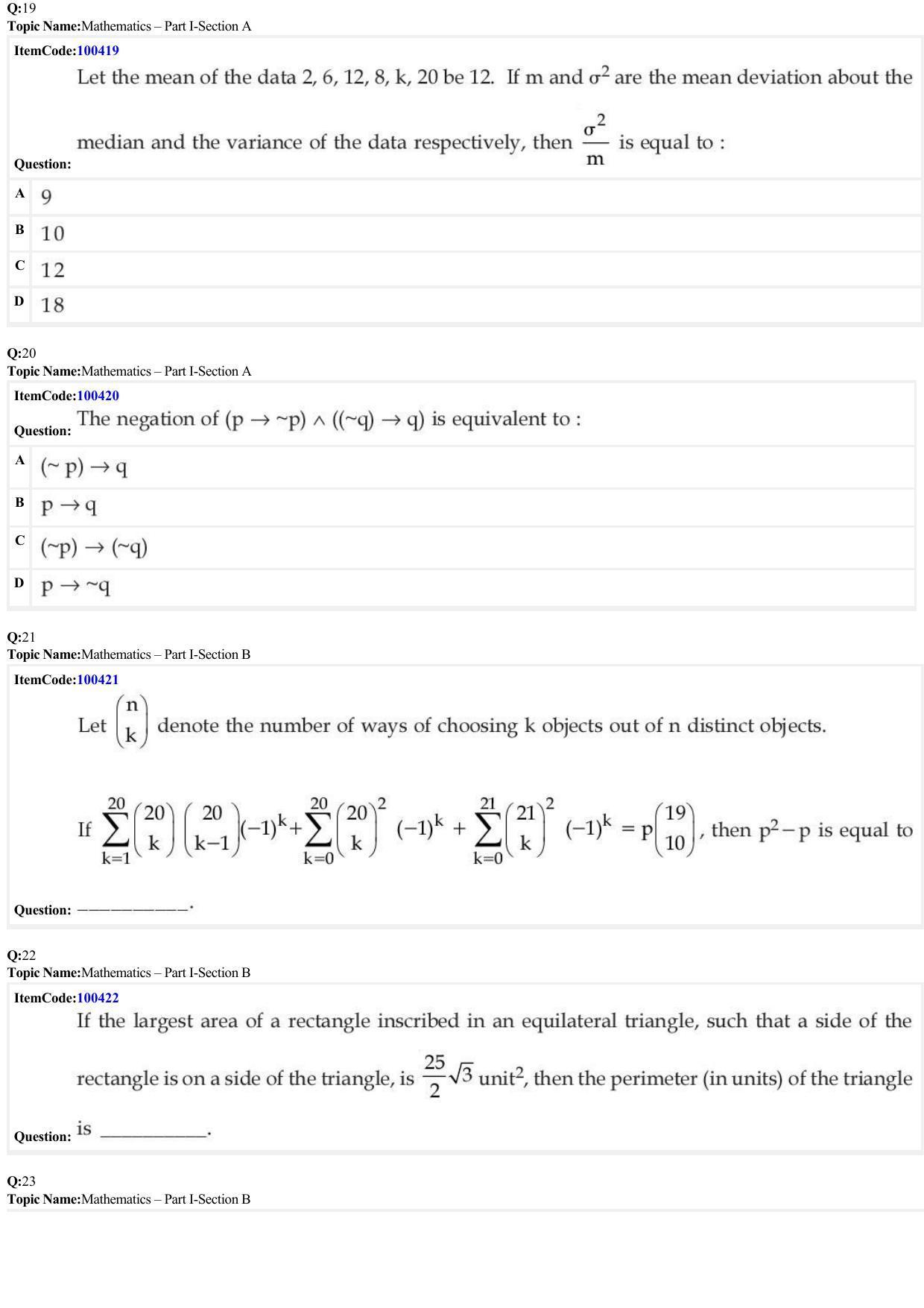 JEE Mains 2022: B Arch & B Planning English (Shift 1) 23-06-2022 Question Paper - Page 7