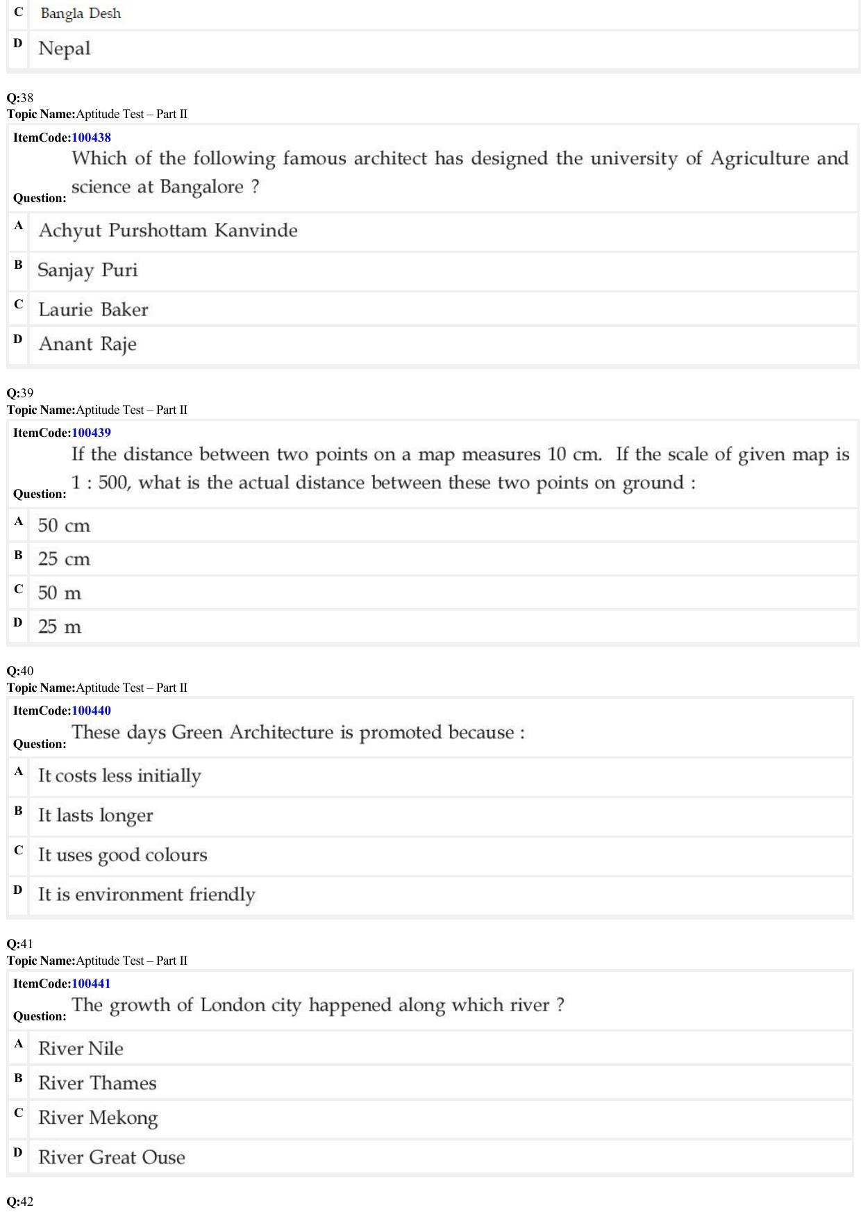 JEE Mains 2022: B Arch & B Planning English (Shift 1) 23-06-2022 Question Paper - Page 11