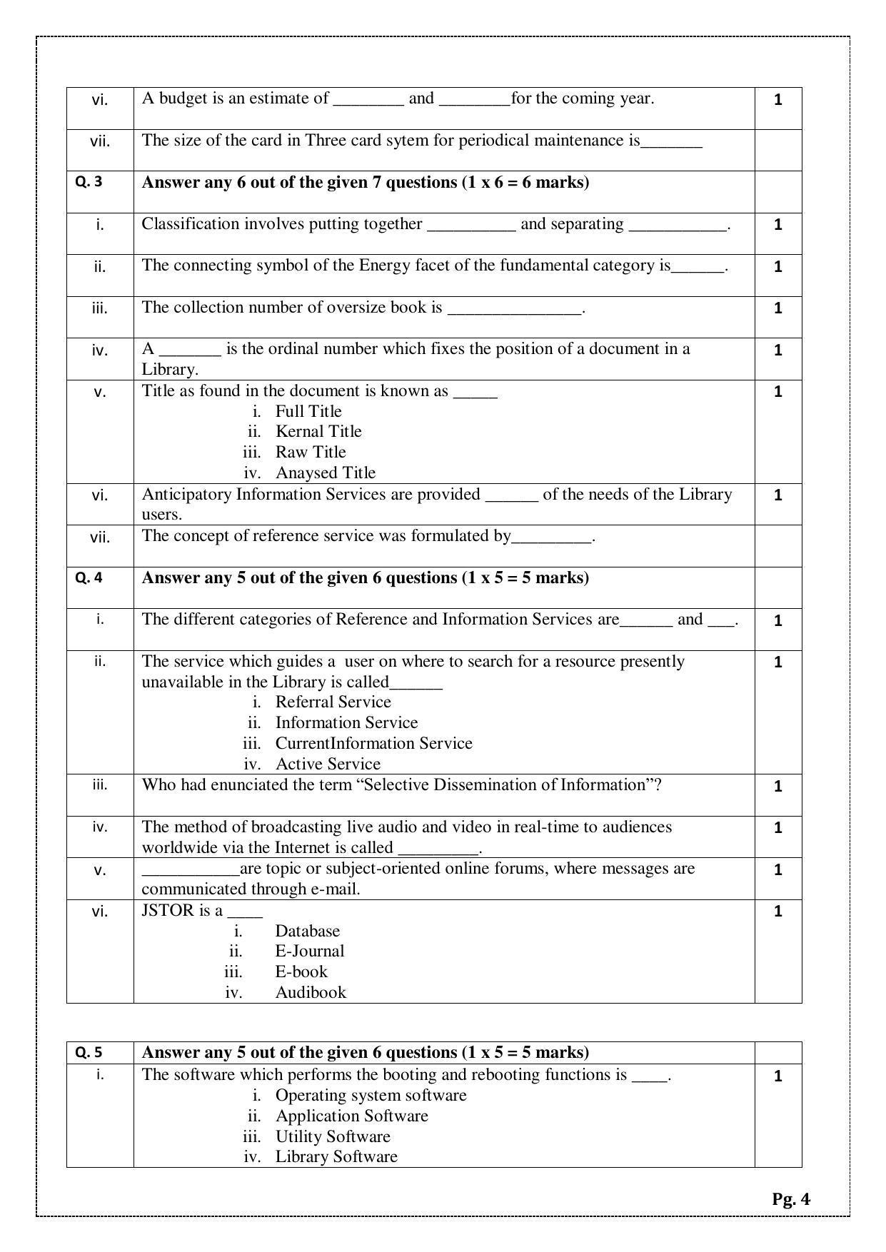 CBSE Class 10 Library & Information Science (Skill Education) Sample Papers 2023 - Page 4