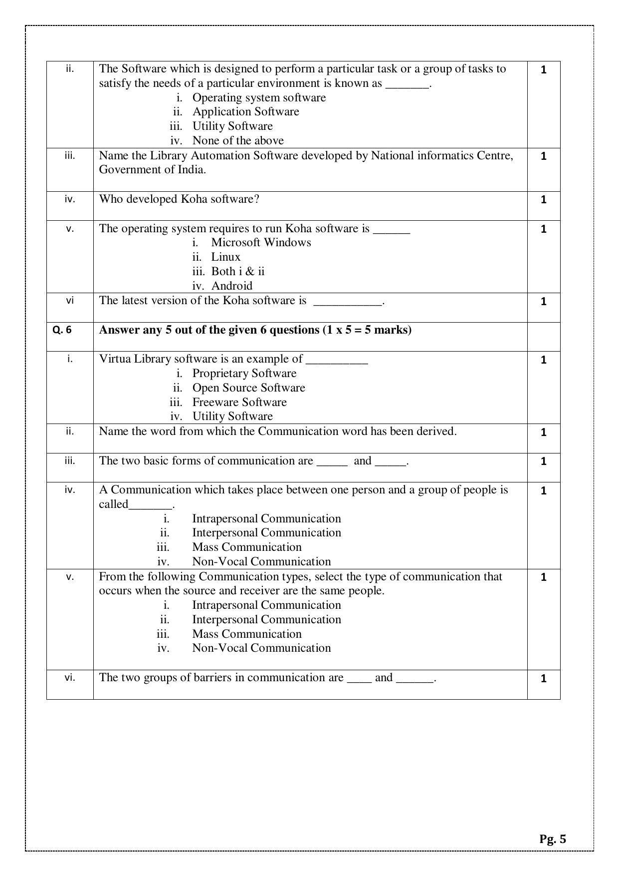 CBSE Class 10 Library & Information Science (Skill Education) Sample Papers 2023 - Page 5