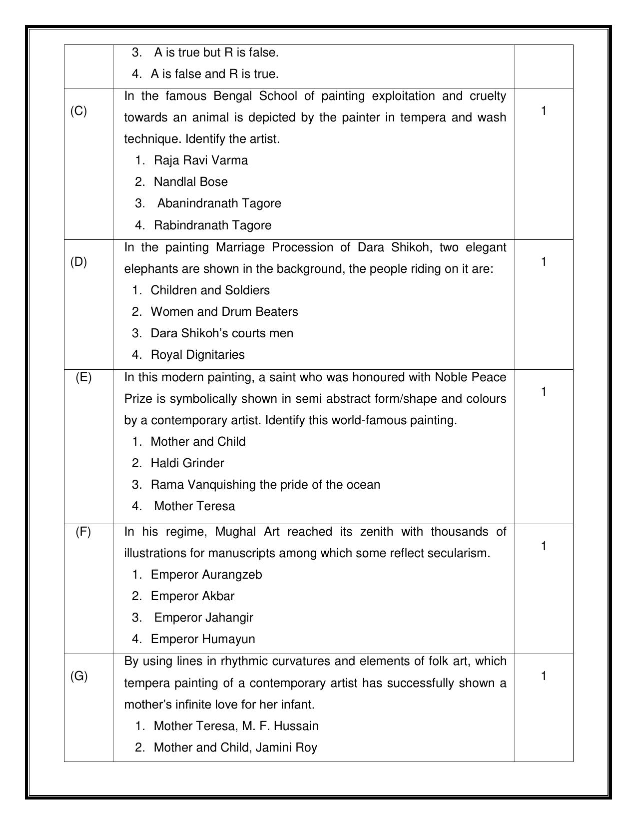 CBSE Class 12 Sculpture Sample Question Paper 2024-25 - Page 2
