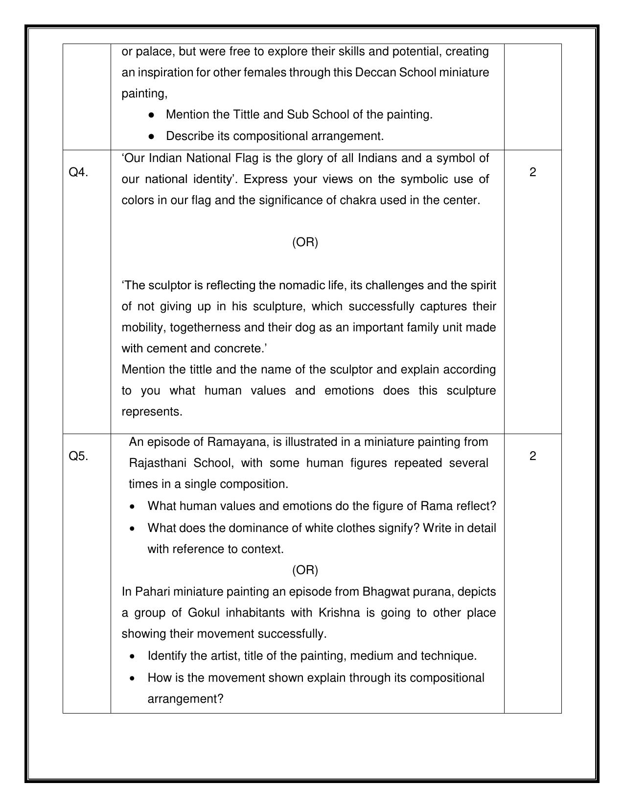 CBSE Class 12 Sculpture Sample Question Paper 2024-25 - Page 4