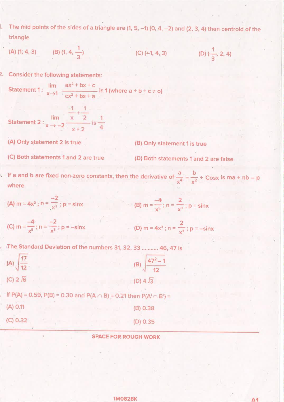 KCET 2021 Mathematics Question Paper - Page 8