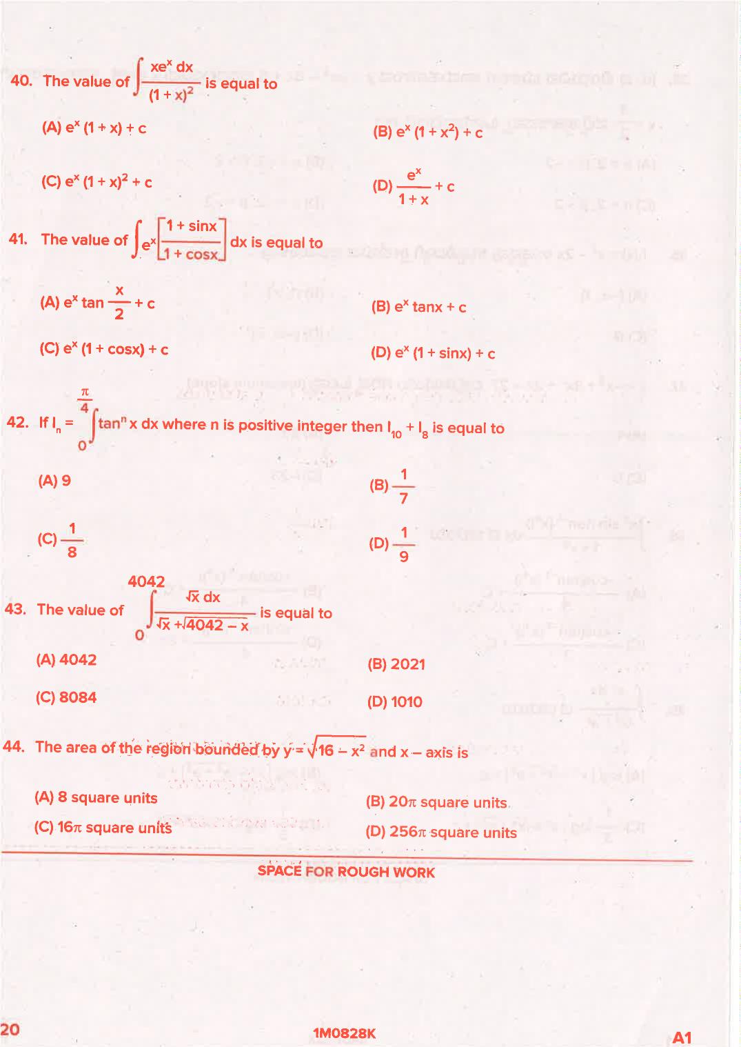 KCET 2021 Mathematics Question Paper - Page 20
