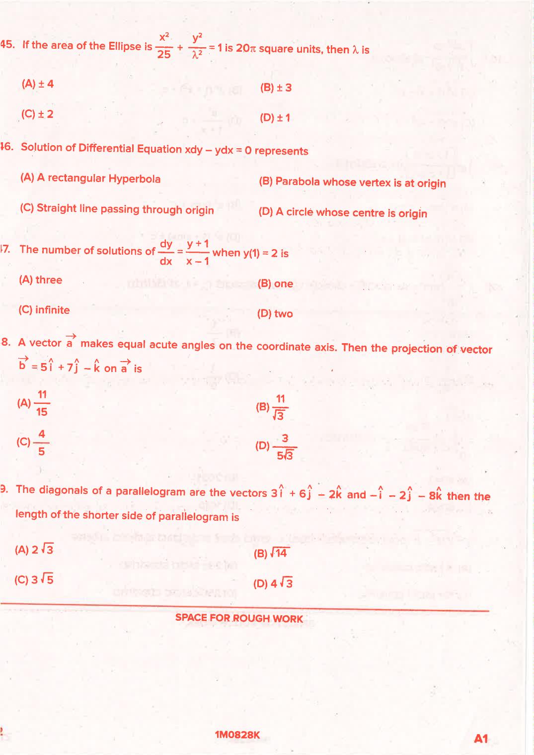 KCET 2021 Mathematics Question Paper - Page 22