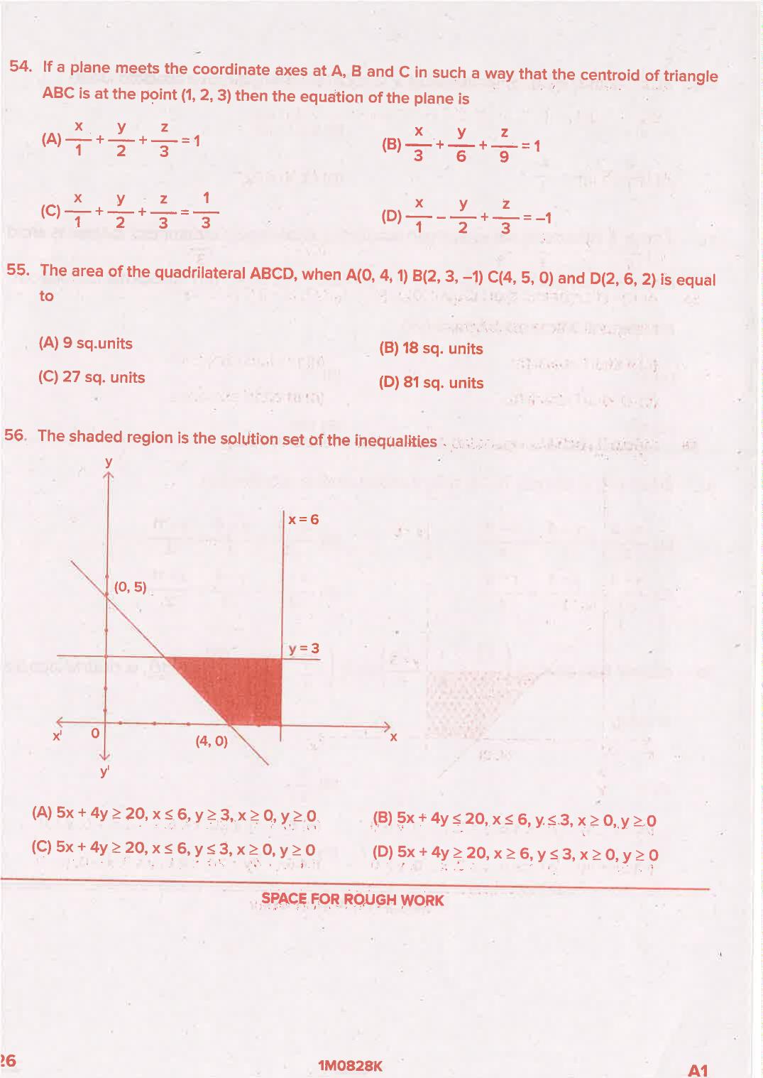 KCET 2021 Mathematics Question Paper - Page 26